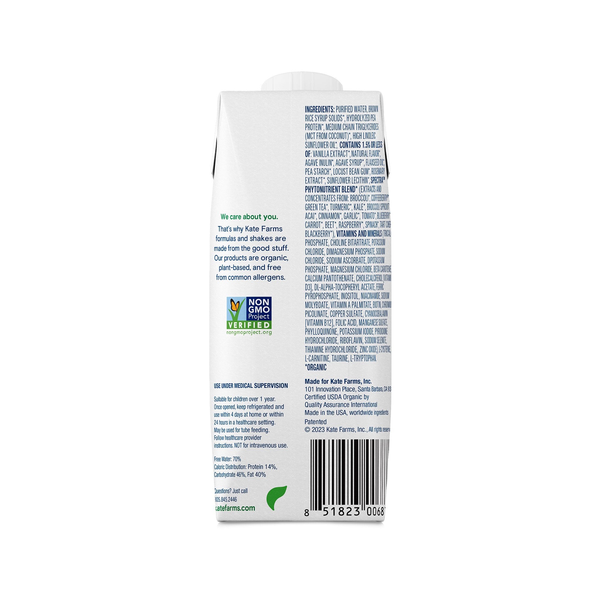 Pediatric Oral Supplement Kate Farms Pediatric Peptide 1.5 Vanilla Flavor 8.45 oz. Carton Liquid Organic Hydrolyzed Pea Protein,Packaging Type- Each