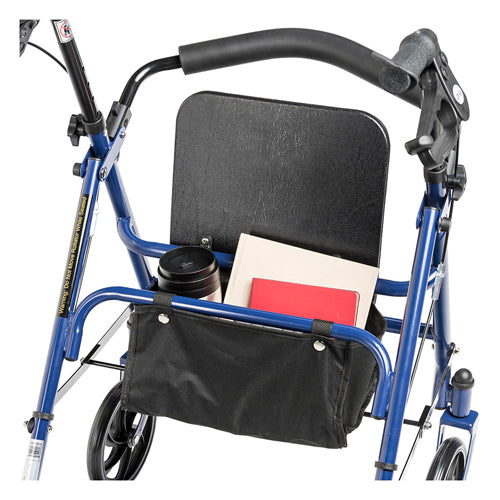McKesson Drive 4 Wheel Rollator drive Blue Adjustable Height / Folding Aluminum Frame