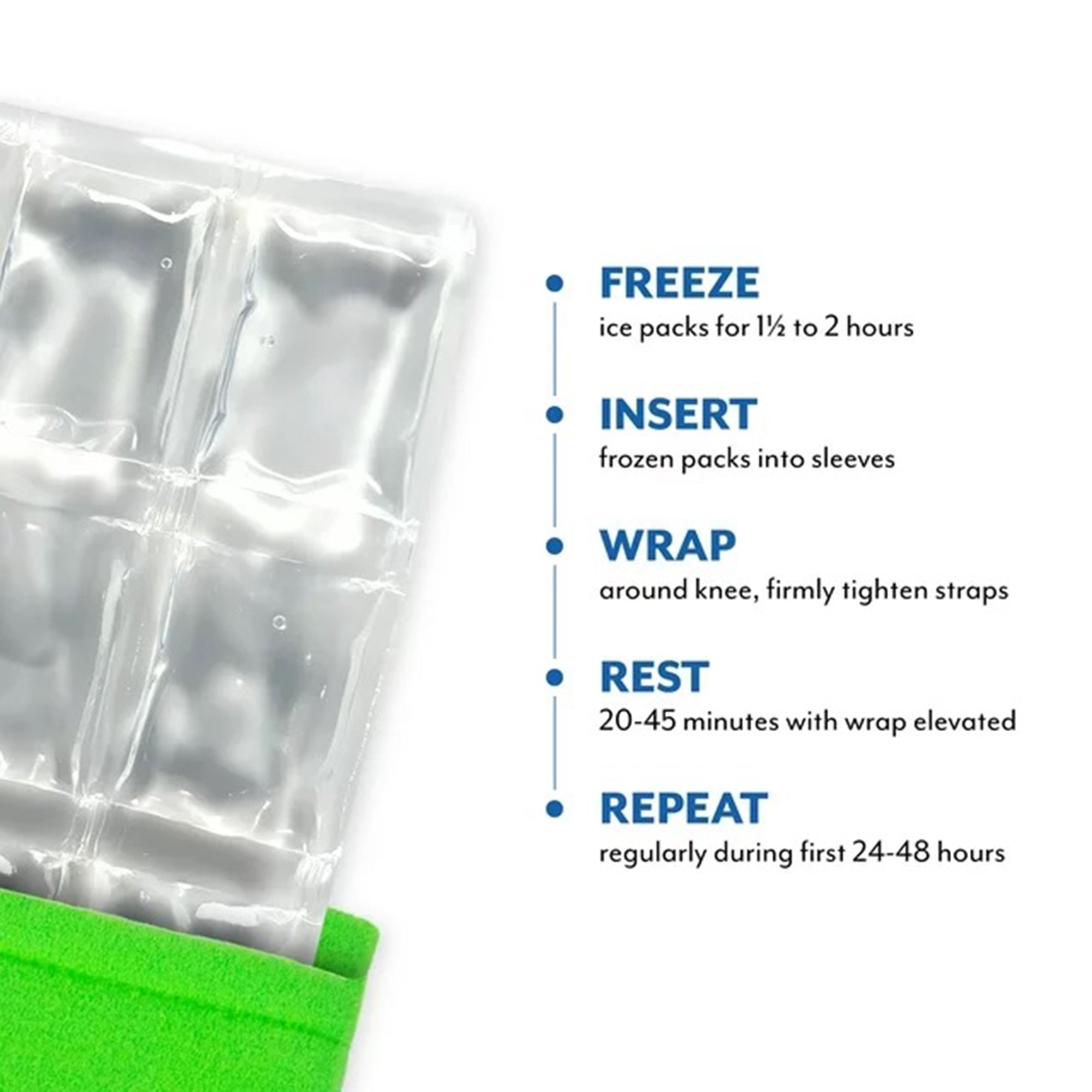 Cold Pack with Wrap Polar Ice Knee Standard 13 X 16 Inch Nylon / Polyester / Water Reusable,Packaging Type- Each