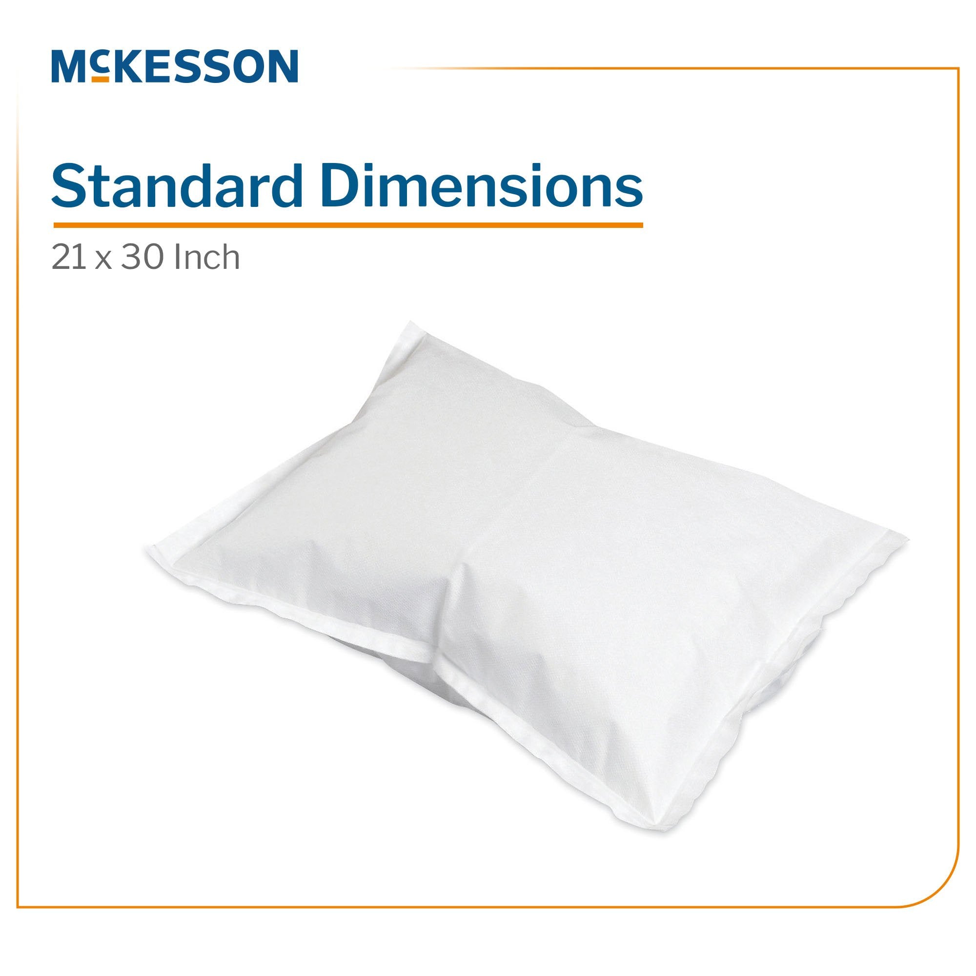 Pillowcase McKesson Standard White Disposable, Packaging Type- Case