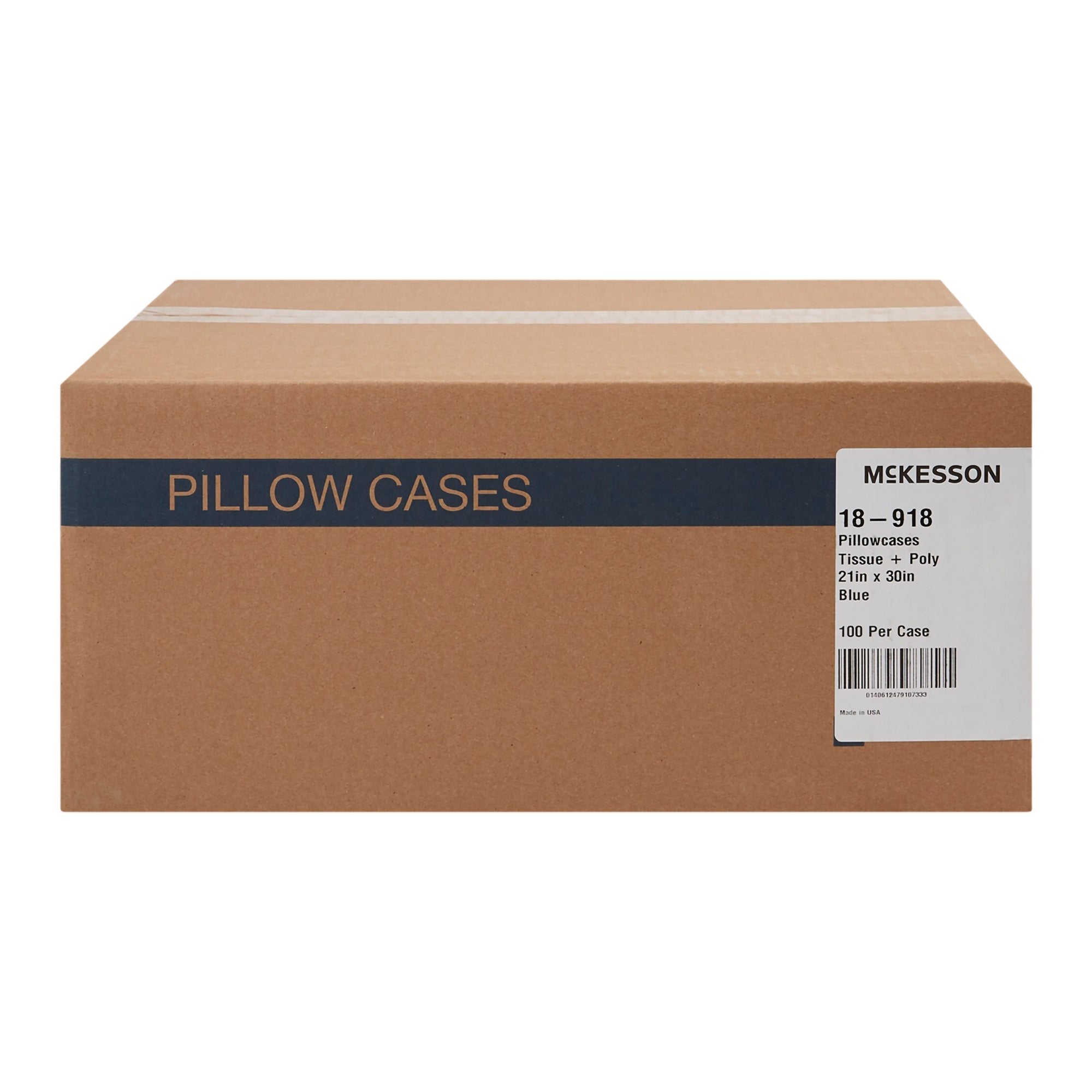 Pillowcase McKesson Standard Blue Disposable, Packaging Type- Case