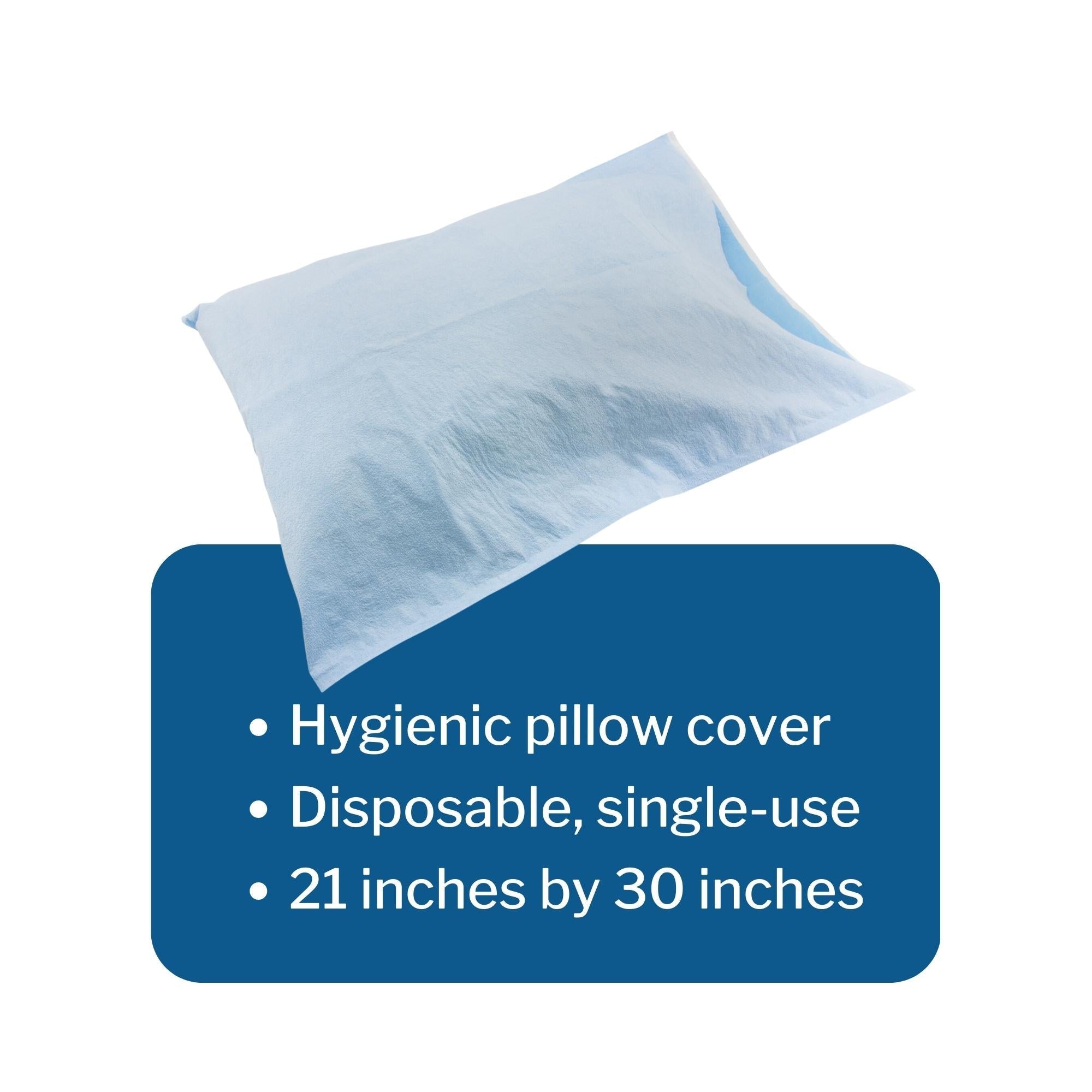 Pillowcase McKesson Standard Blue Disposable, Packaging Type- Case