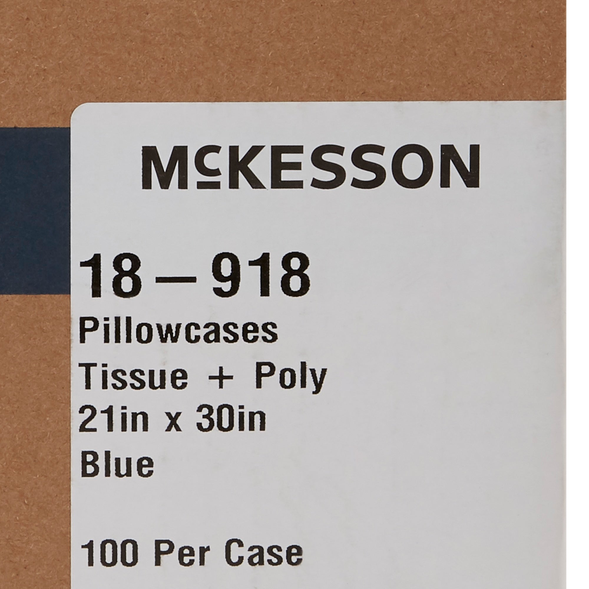 Pillowcase McKesson Standard Blue Disposable, Packaging Type- Case