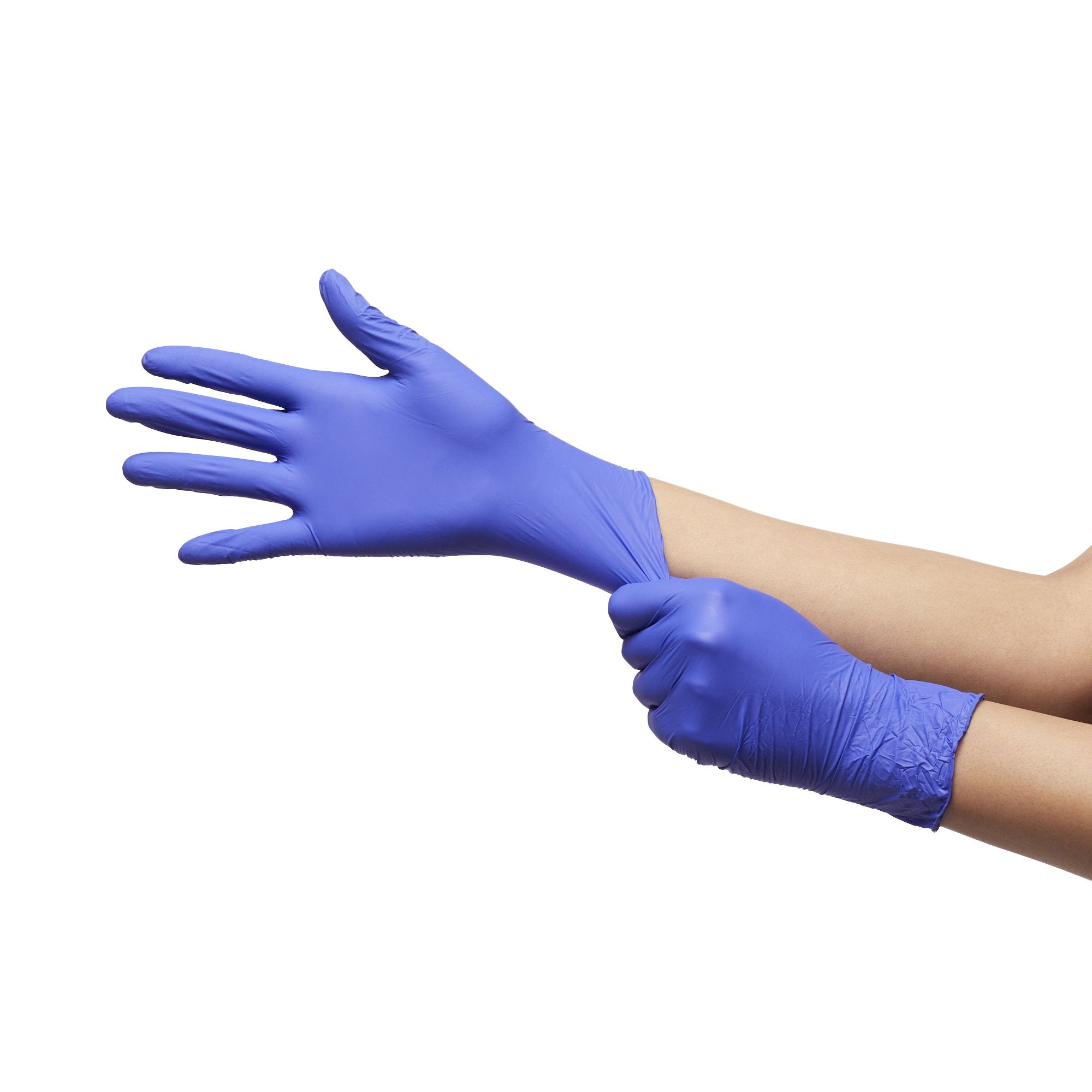 Exam Glove McKesson Confiderm 3.0 X-Large NonSterile Nitrile Standard Cuff Length Textured Fingertips Blue Not Rated,Packaging Type- Box