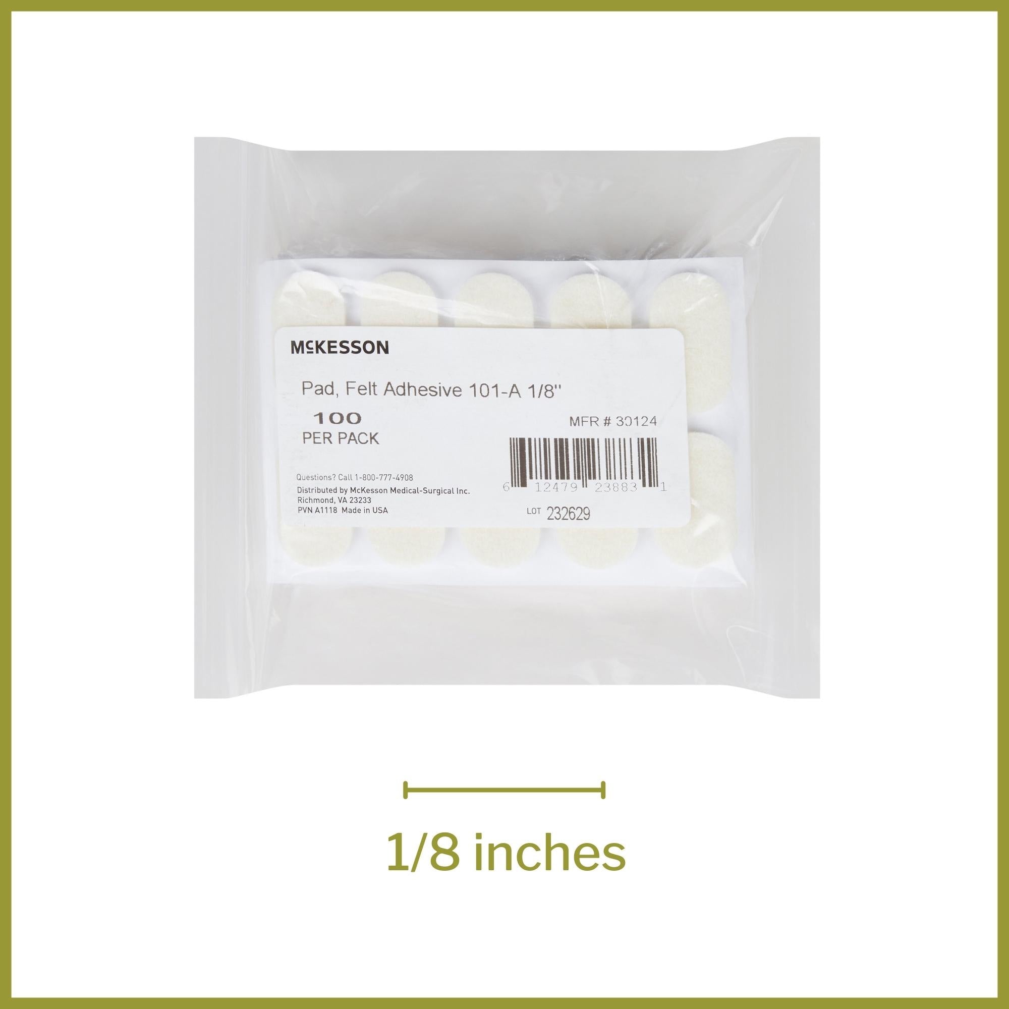 Protective Pad McKesson Pedi-Pad Size 101-A Adhesive Foot, Packaging Type- Case