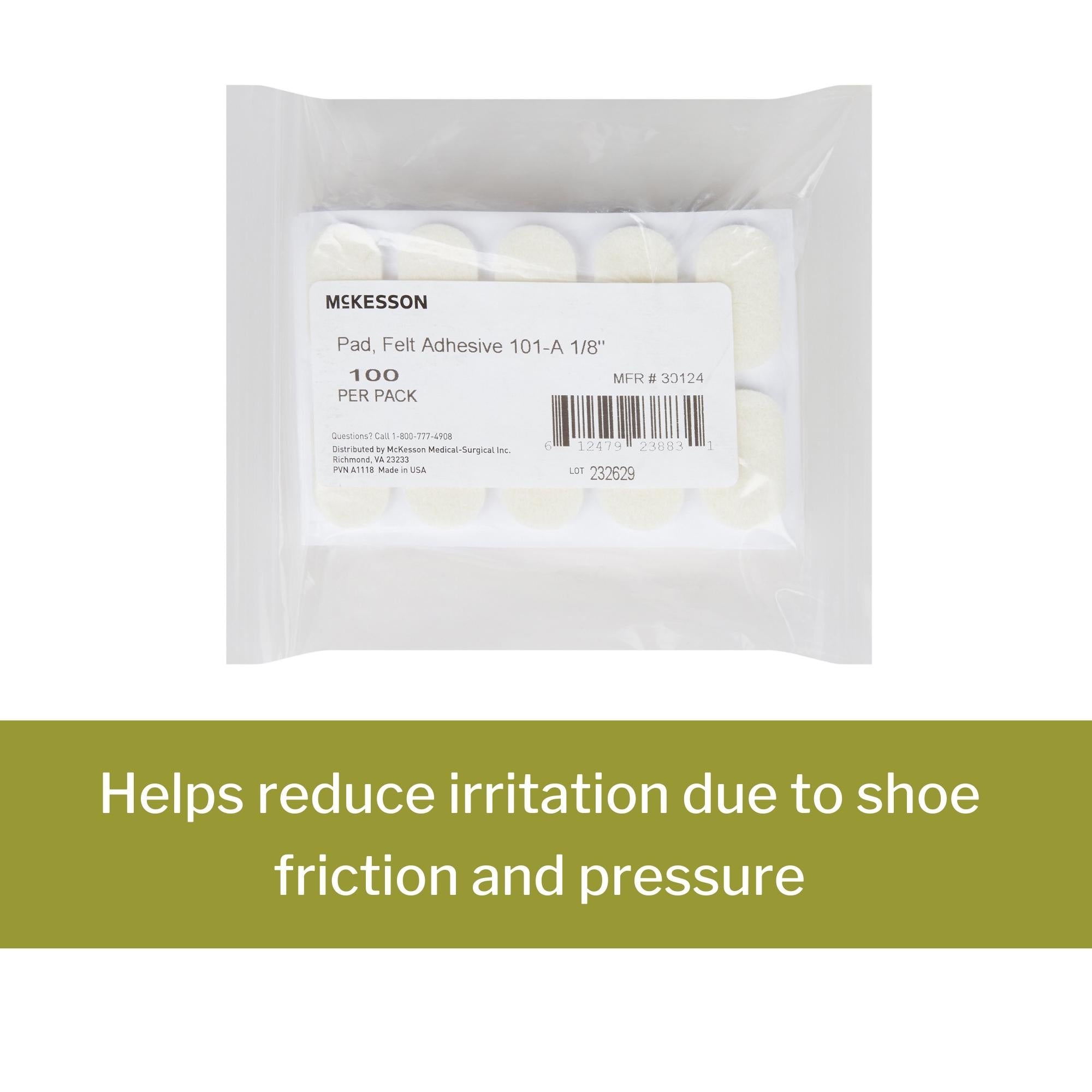 Protective Pad McKesson Pedi-Pad Size 101-A Adhesive Foot, Packaging Type- Case