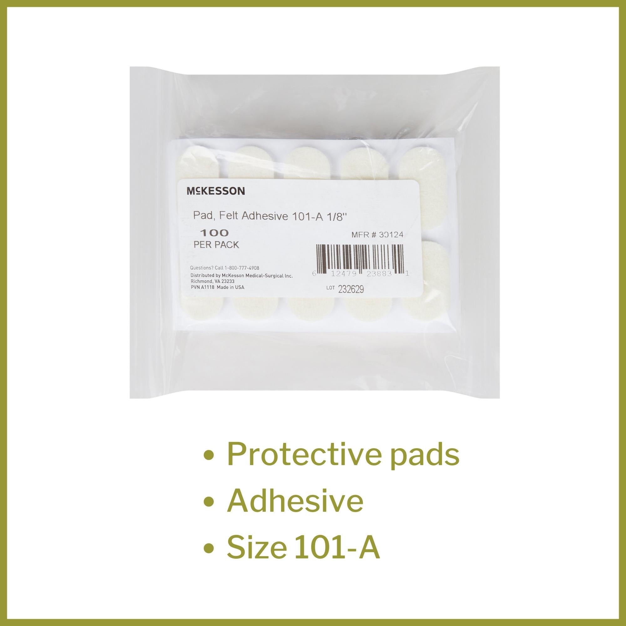 Protective Pad McKesson Pedi-Pad Size 101-A Adhesive Foot, Packaging Type- Case