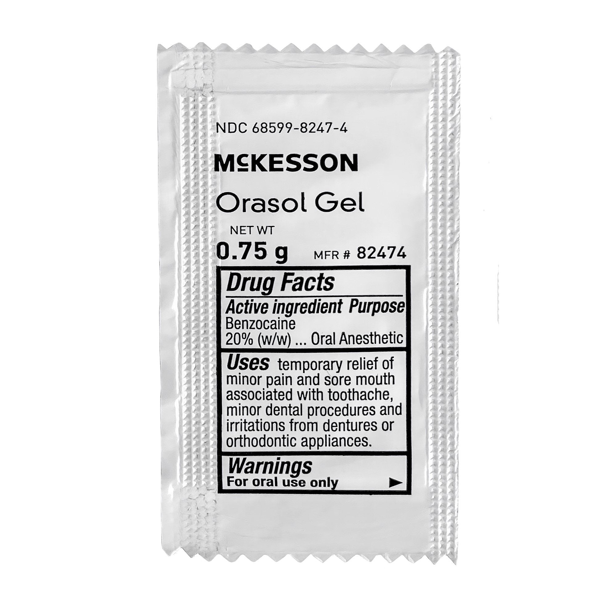 McKesson Oral Pain Relief 20% Benzocaine Gel | 0.75 Gram