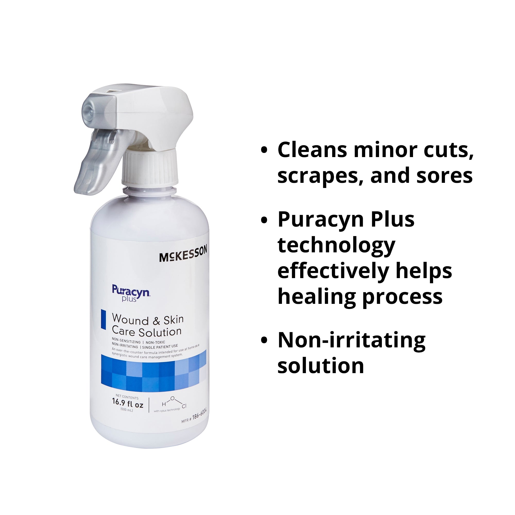 Wound Cleanser McKesson Puracyn Plus 16.9 oz. Spray Bottle NonSterile Antimicrobial