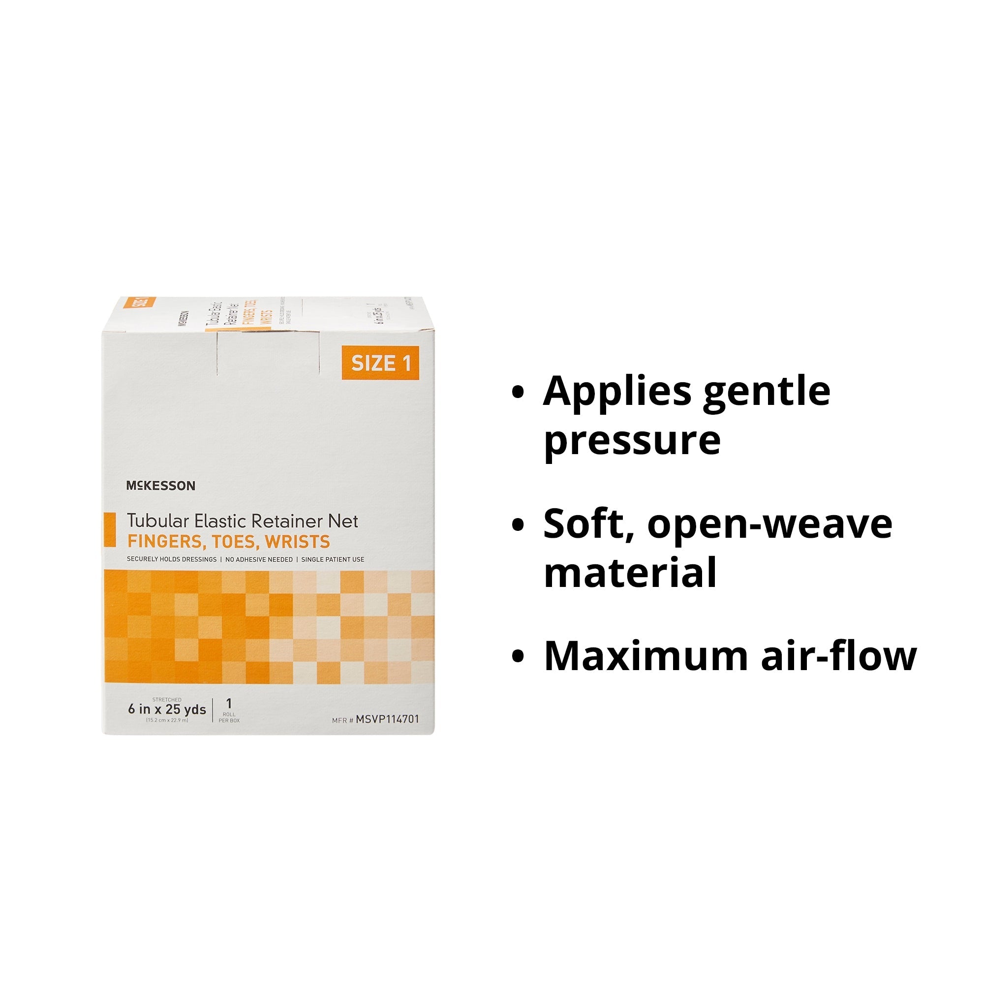 elastic net retainer dressing mckesson tubular elastic 6 inch x 25 yard 15 2 cm x 22 9 m size 1 white finger toe wrist nonsterile packaging type box