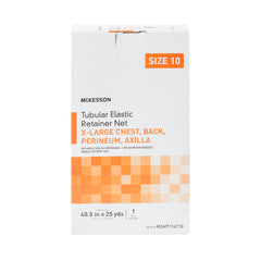 Elastic Net Retainer Dressing McKesson Tubular Elastic 40-1/2 Inch X 25 Yard (102.9 cm X 22.9 m) Size 10 White X-Large Chest / Back / Perineum / Axilla NonSterile
