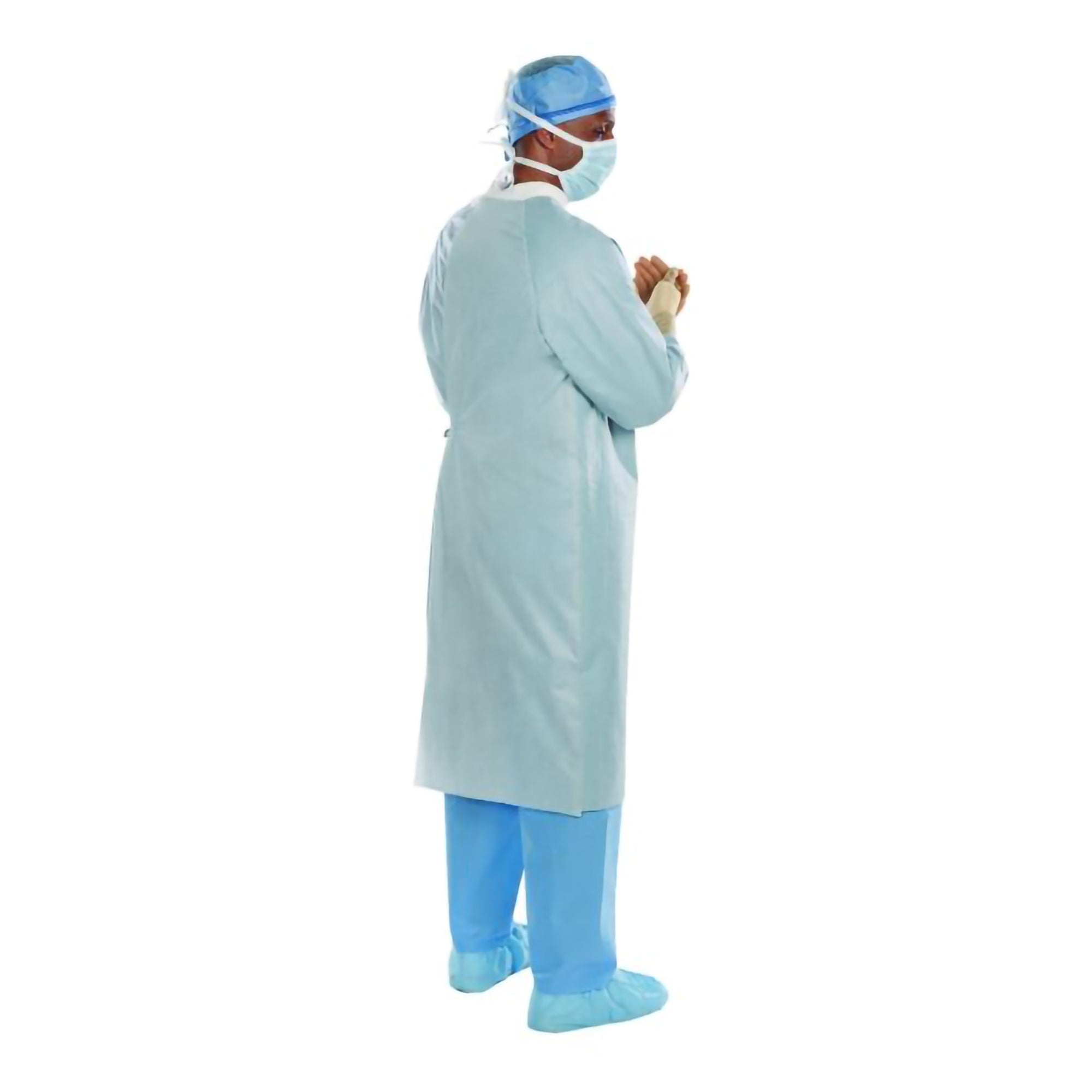 surgical gown aero chrome x large silver nonsterile aami level 4 disposable