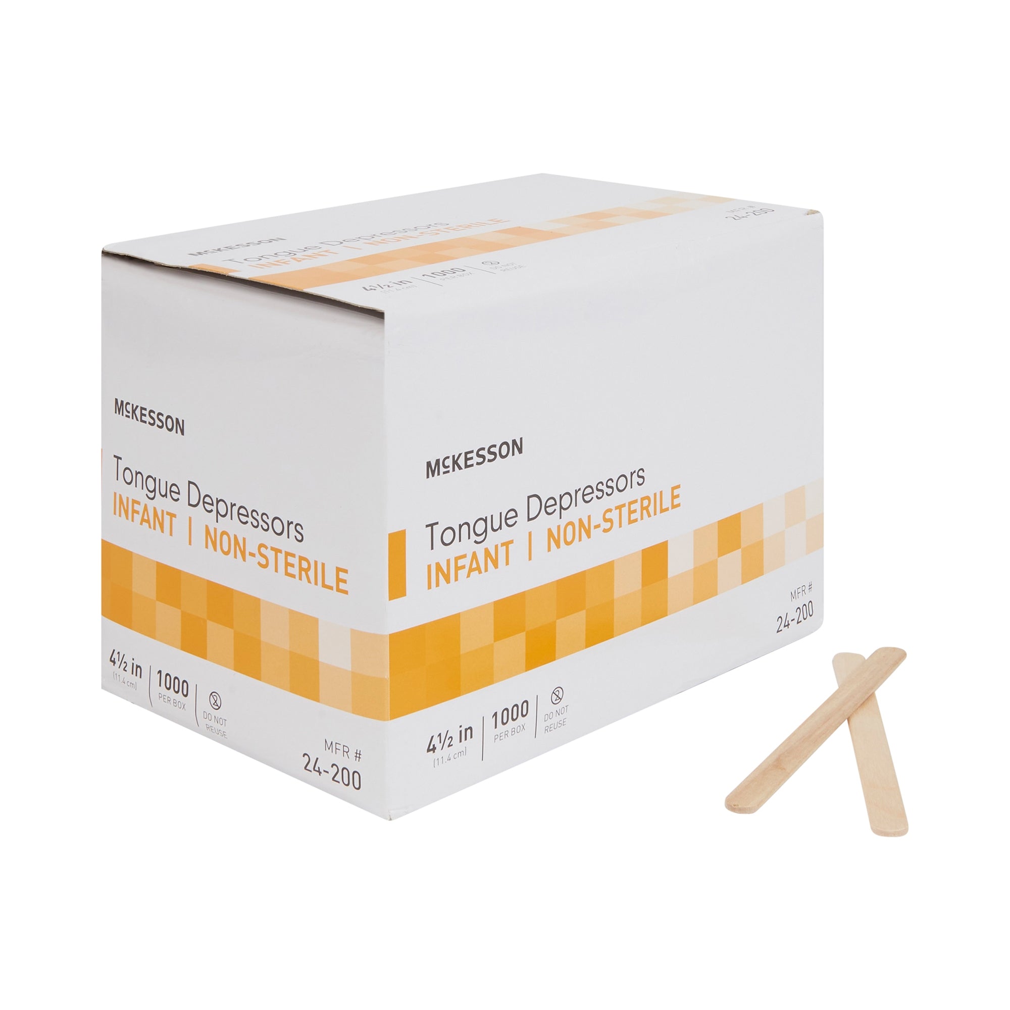 Tongue Depressor McKesson 4-1/2 Inch Length Wood