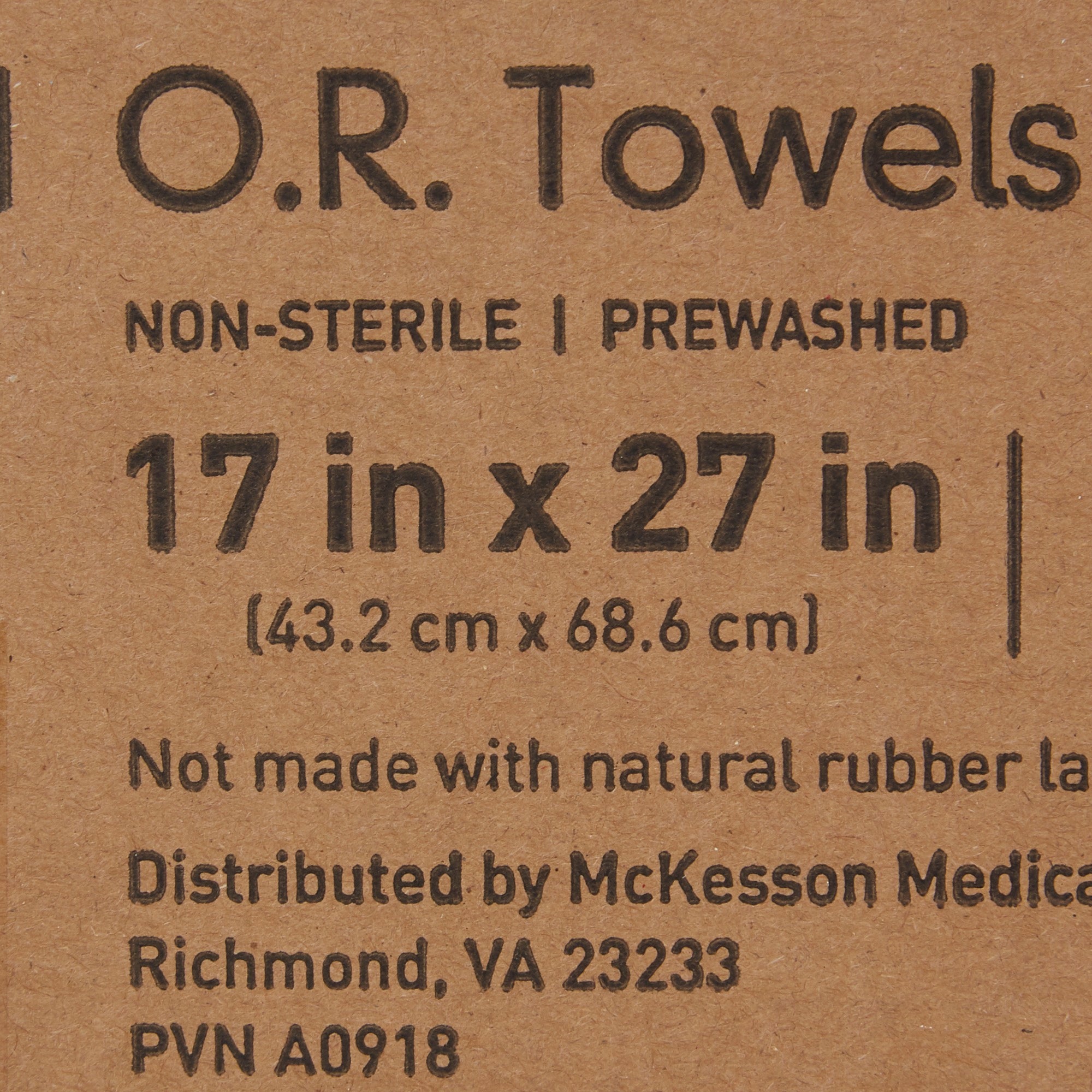 O.R. Towel McKesson 17 W X 27 L Inch Blue NonSterile, Packaging Type- Case