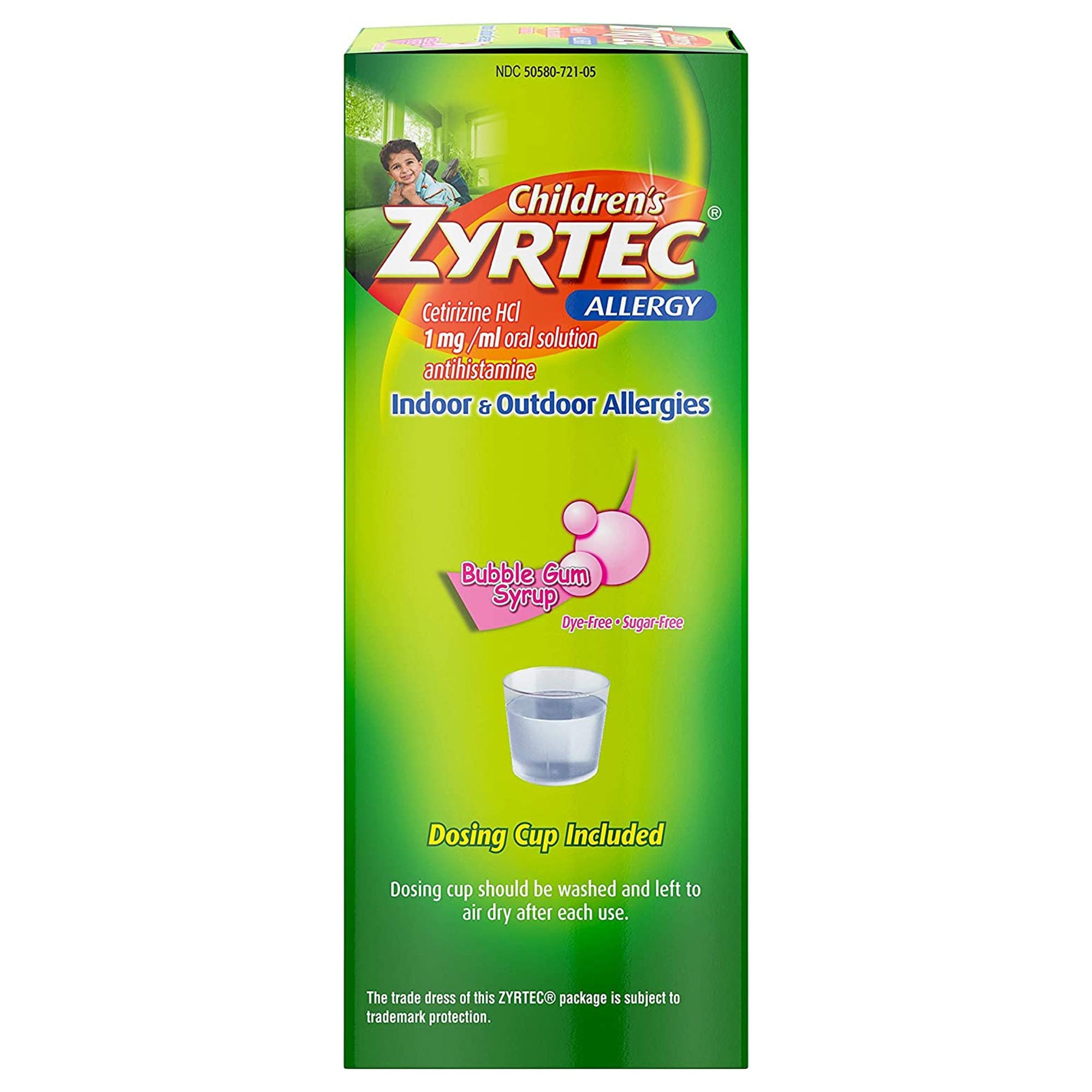 Children's Allergy Relief Children's Zyrtec 1 mg / 1 mL Strength Syrup 4 oz.,Packaging Type- Each