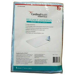Reusable Underpad Cardinal Health Essentials 34 X 36 Inch Polyester / Rayon Moderate Absorbency | 10EACH/CASE