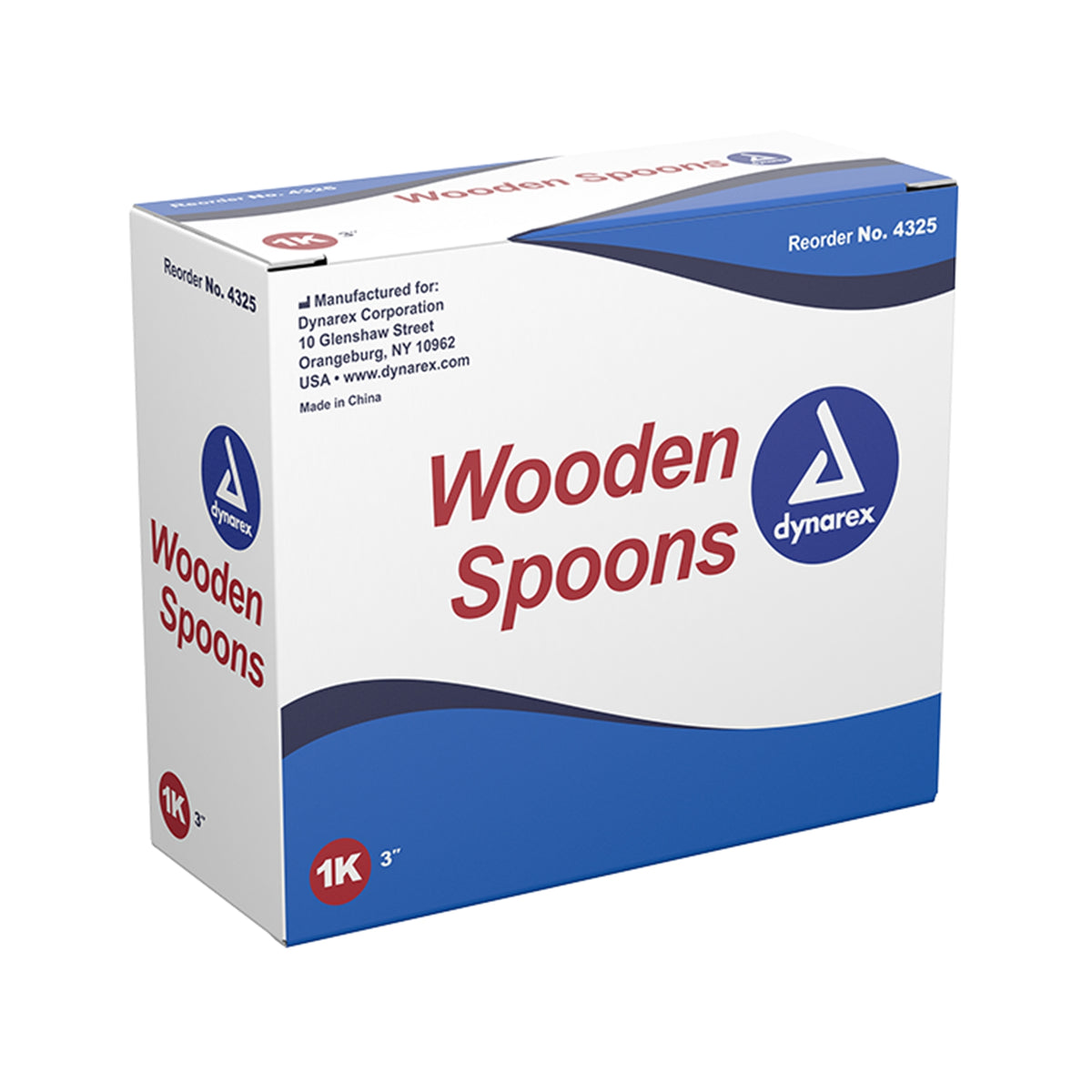 Medical Spoon Dynarex Double Ended Wood Wood, Packaging Type- Box