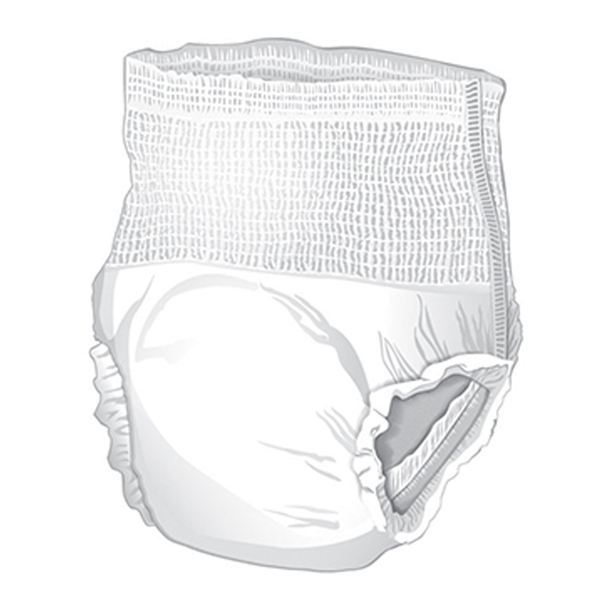 Unisex Adult Absorbent Underwear McKesson Pull On with Tear Away Seams Medium Disposable Heavy Absorbency | 4BG/Case
