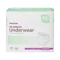 Unisex Adult Absorbent Underwear McKesson Pull On with Tear Away Seams X-Large Disposable Heavy Absorbency | 4BG/Case