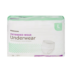 Unisex Adult Absorbent Underwear McKesson Pull On with Tear Away Seams Large Disposable Heavy Absorbency | 4BG/Case