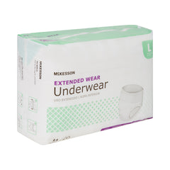 Unisex Adult Absorbent Underwear McKesson Pull On with Tear Away Seams Large Disposable Heavy Absorbency | 4BG/Case