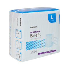 Unisex Adult Incontinence Brief McKesson Large Disposable Heavy Absorbency, Packaging Type- Case