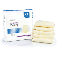 Unisex Adult Incontinence Brief McKesson X-Large Disposable Heavy Absorbency, Packaging Type- Case