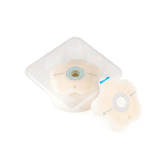 Ostomy Barrier SenSura Mio Convex Flip Precut, Extended Wear Elastic Adhesive 40 mm Flange Green Code System 3/4 Inch Opening | 5/Box