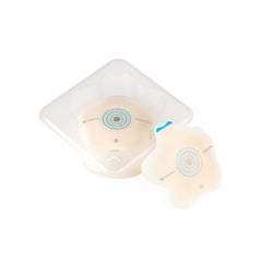 Ostomy Barrier SenSura Mio Convex Flip Trim to Fit, Extended Wear Elastic Adhesive 40 mm Flange Green Code System 3/8 to 1-3/4 Inch Opening,Packaging Type- Box