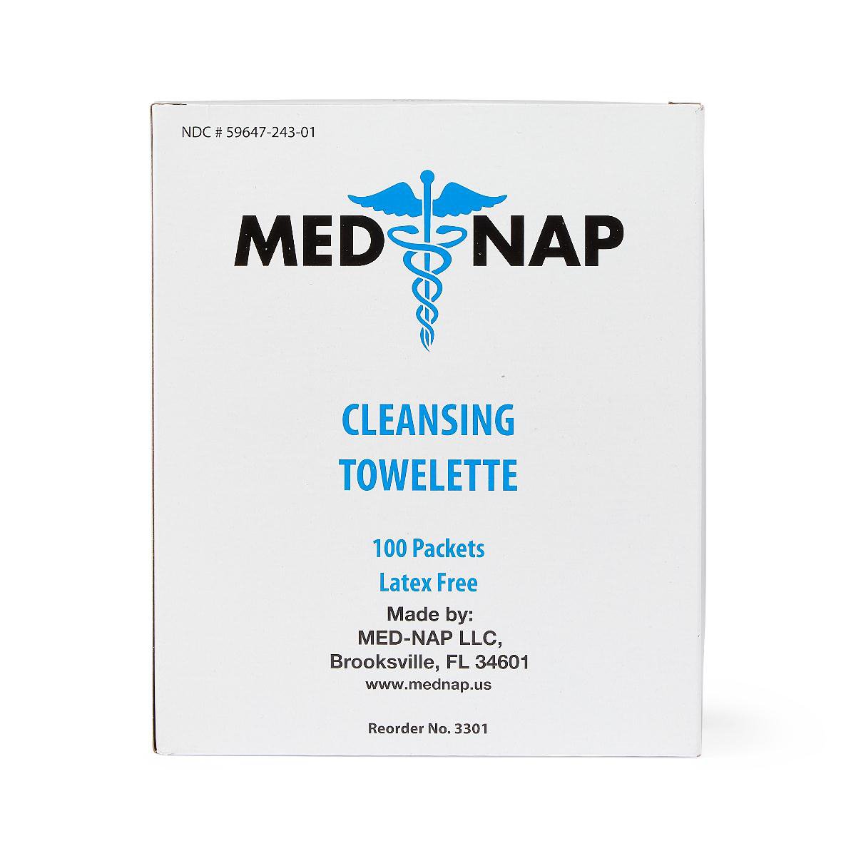 Antiseptic Skin Towelette Med Nap Individual Packet Alcohol Scent 100 Count, Packaging Type- Box