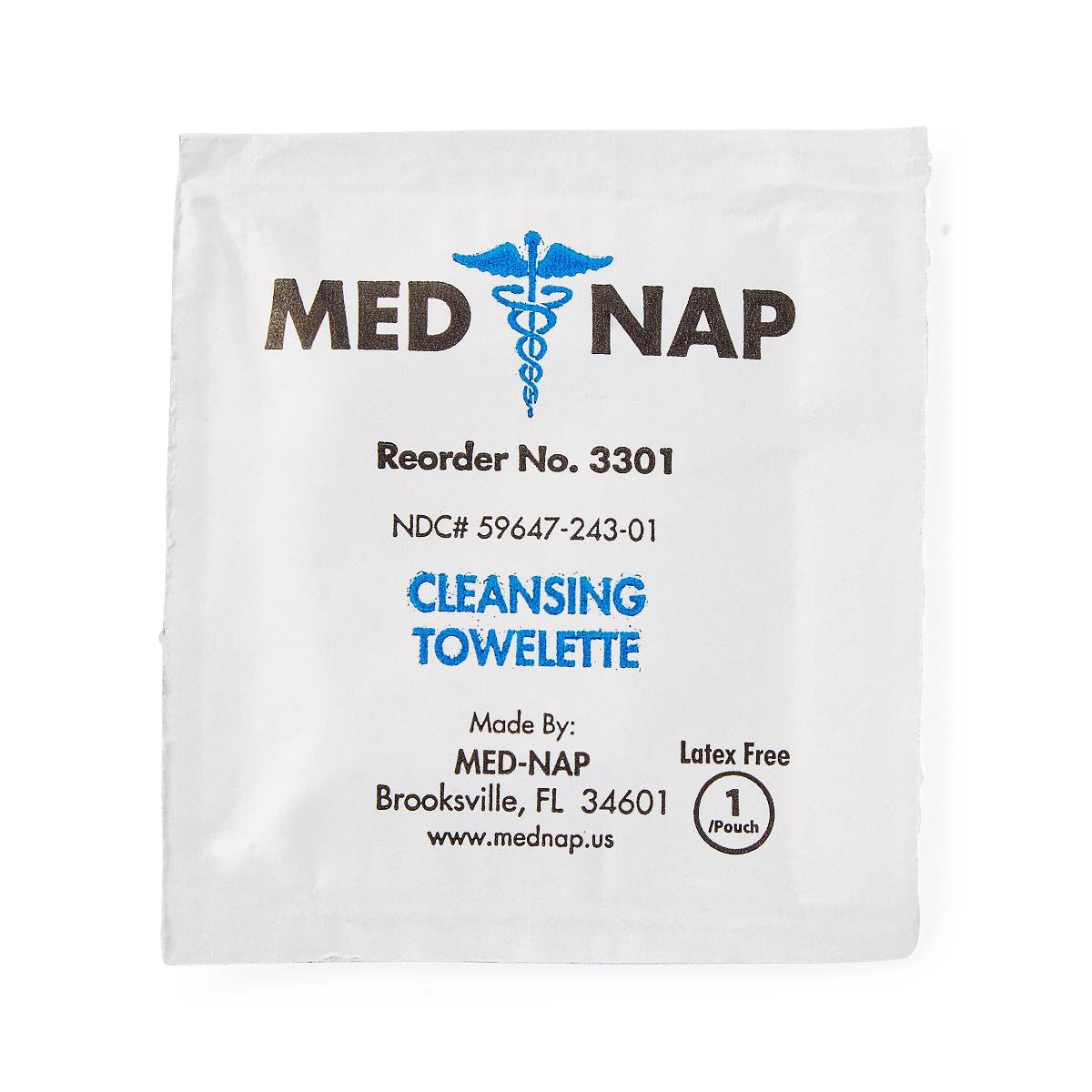 Toallitas antisépticas para la piel Med Nap, paquete individual, aroma a alcohol, 100 unidades, tipo de embalaje: caja