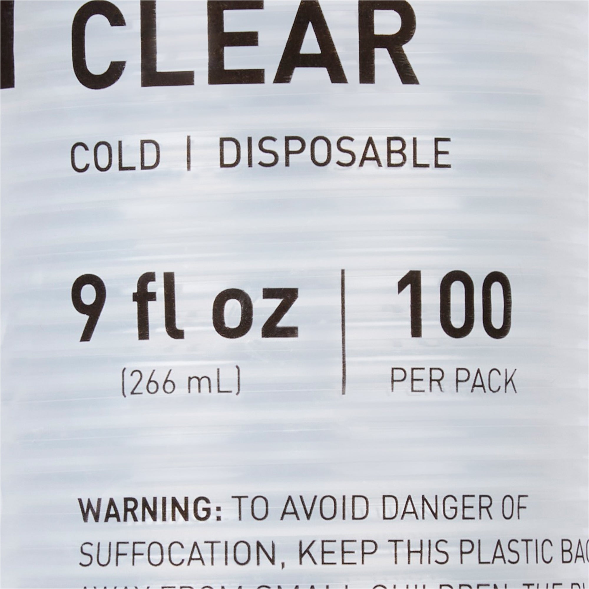 Drinking Cup McKesson 9 oz. Clear Polypropylene Disposable, Packaging Type- Case