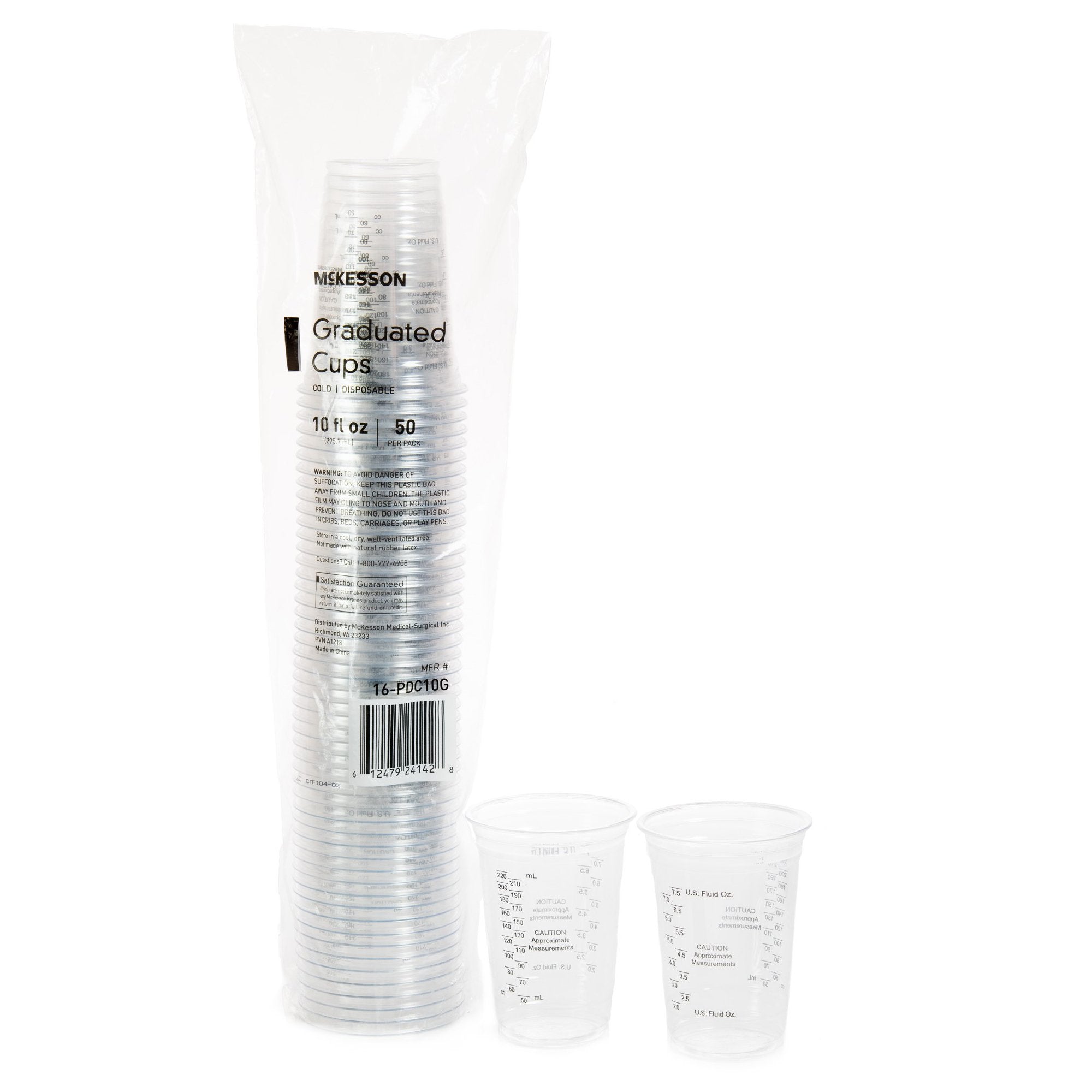 Drinking Cup McKesson 10 oz. Clear Polyethylene Disposable, Packaging Type- Case