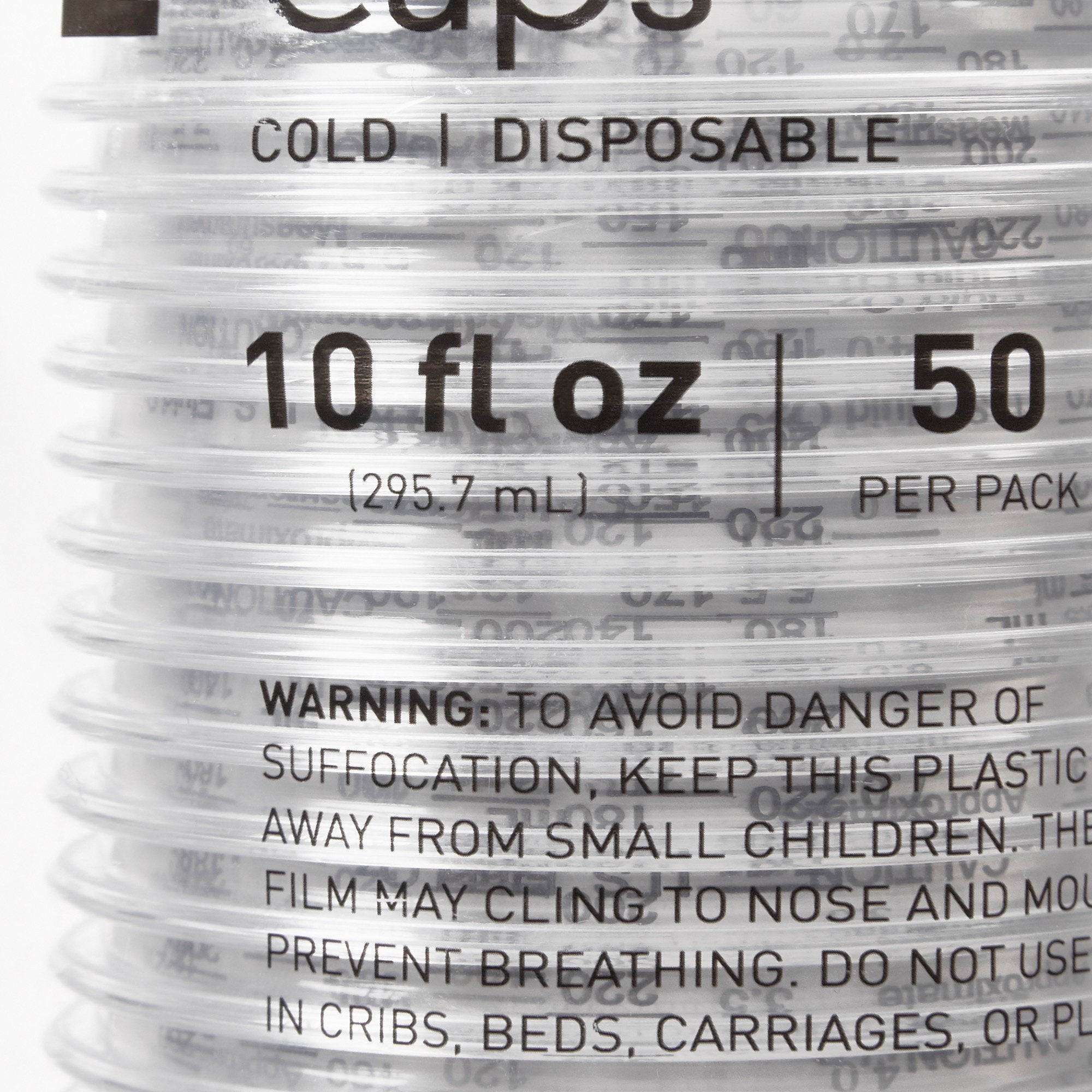 Drinking Cup McKesson 10 oz. Clear Polyethylene Disposable, Packaging Type- Case