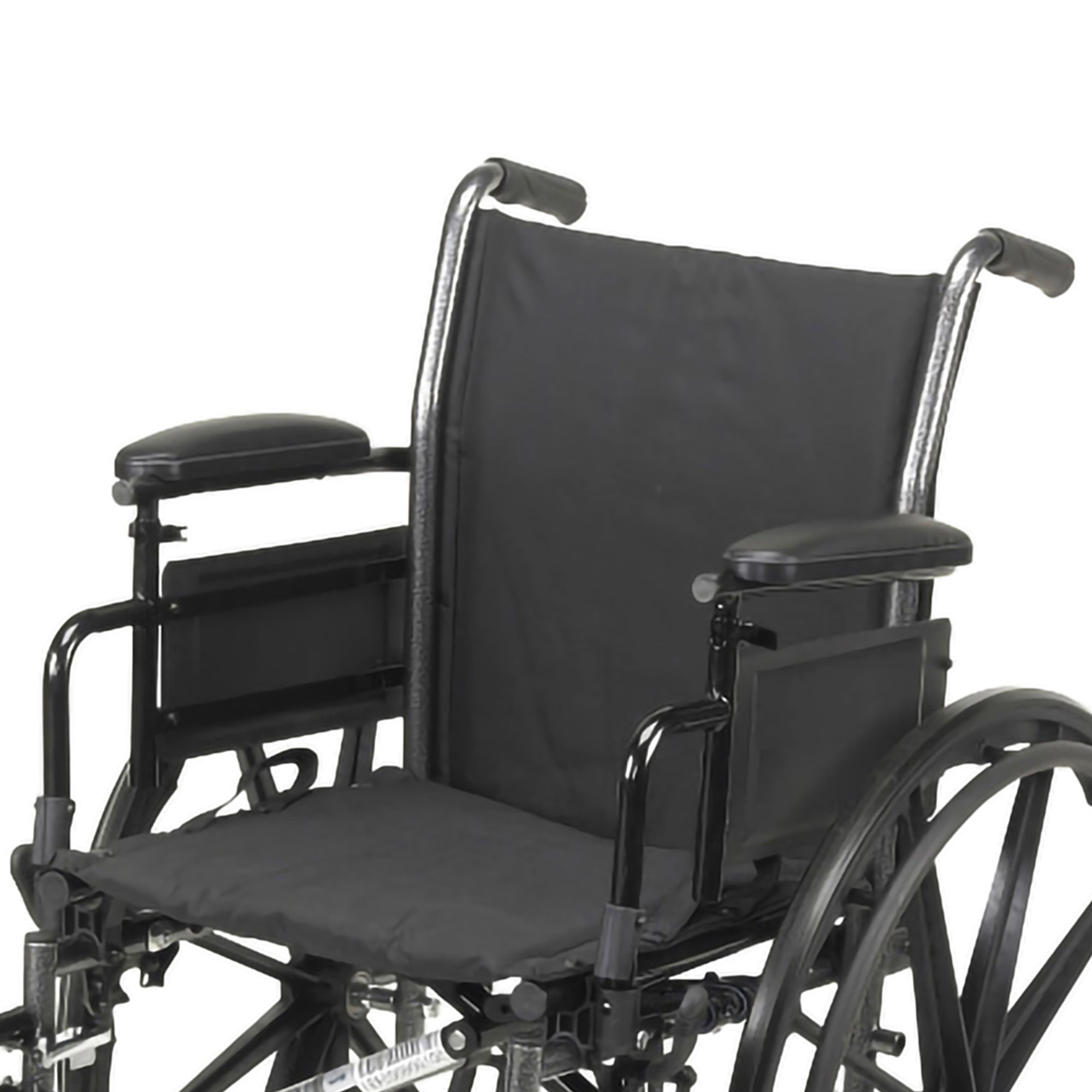 McKesson Lightweight Wheelchair – Black Dual Axle Desk-Length Arm with Swing-Away Footrest, 20" Seat, Adult 300 lb Capacity | HCPCS K0007