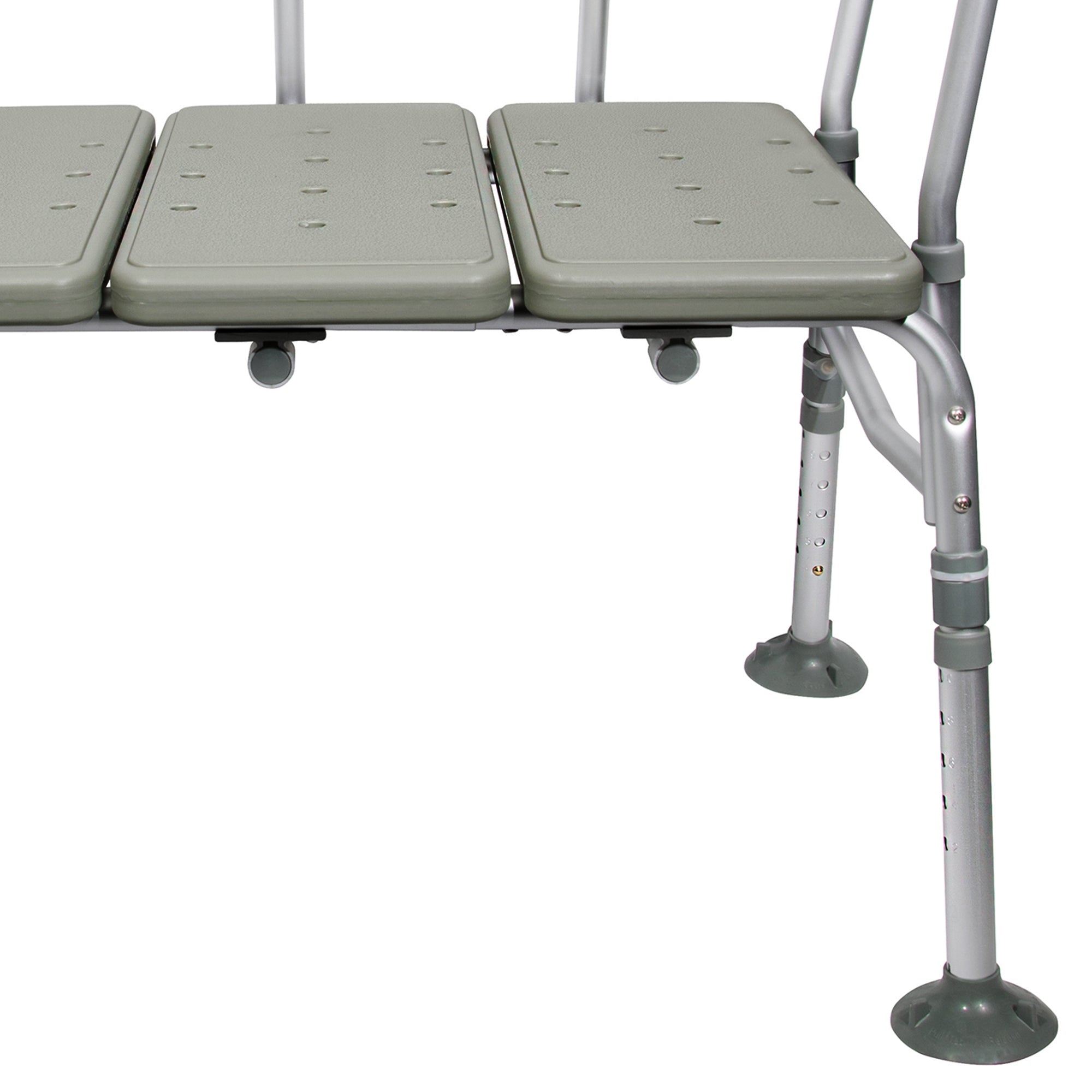 McKesson Knocked Down Bath Transfer Bench Removable Arm Rail 17-1/2 to 22-1/2 Inch Seat Height 400 lbs. Weight Capacity, Packaging Type- Each