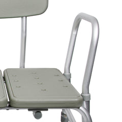 McKesson Knocked Down Bath Transfer Bench Removable Arm Rail 17-1/2 to 22-1/2 Inch Seat Height 400 lbs. Weight Capacity, Packaging Type- Each
