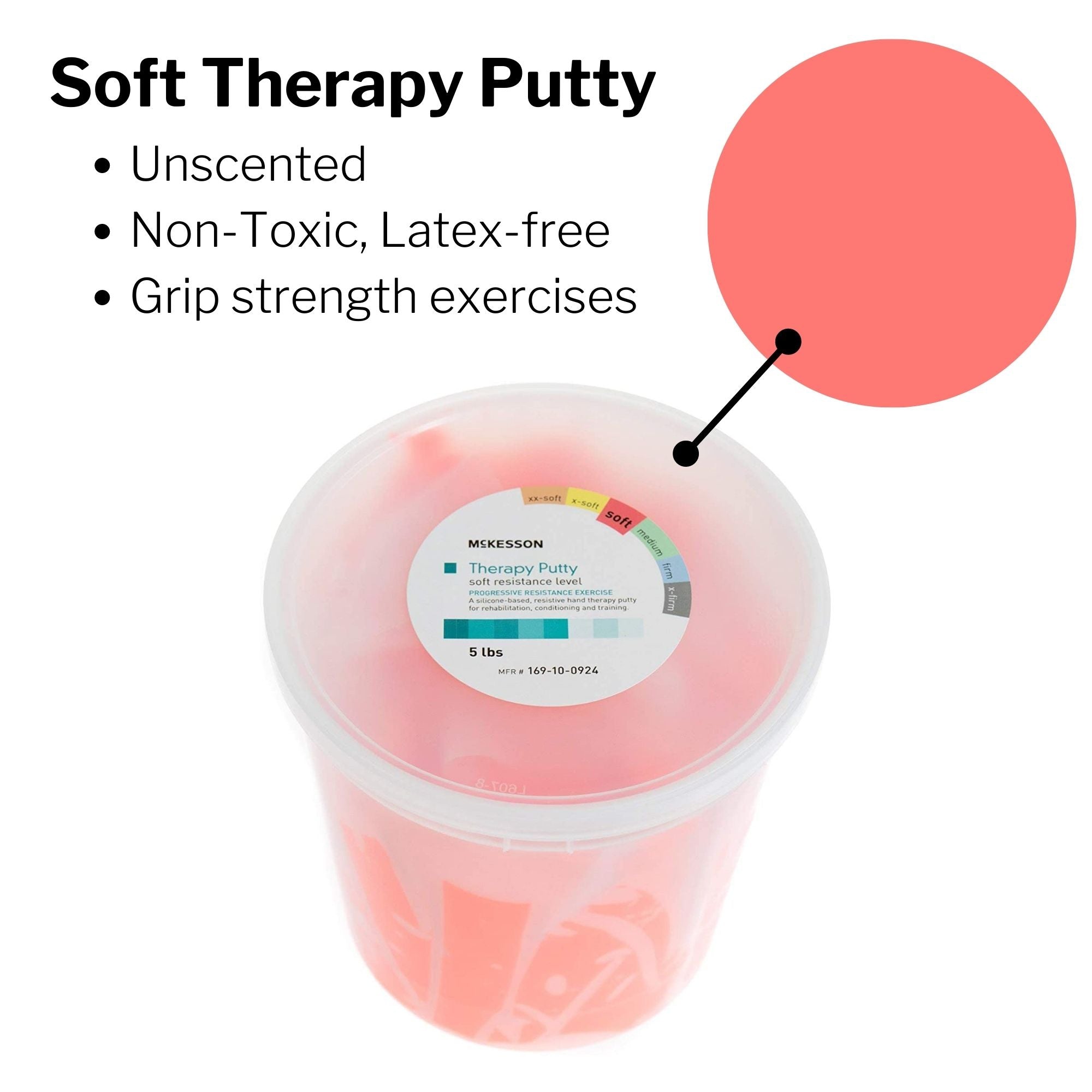Therapy Putty McKesson Soft 5 lbs., Packaging Type- Each