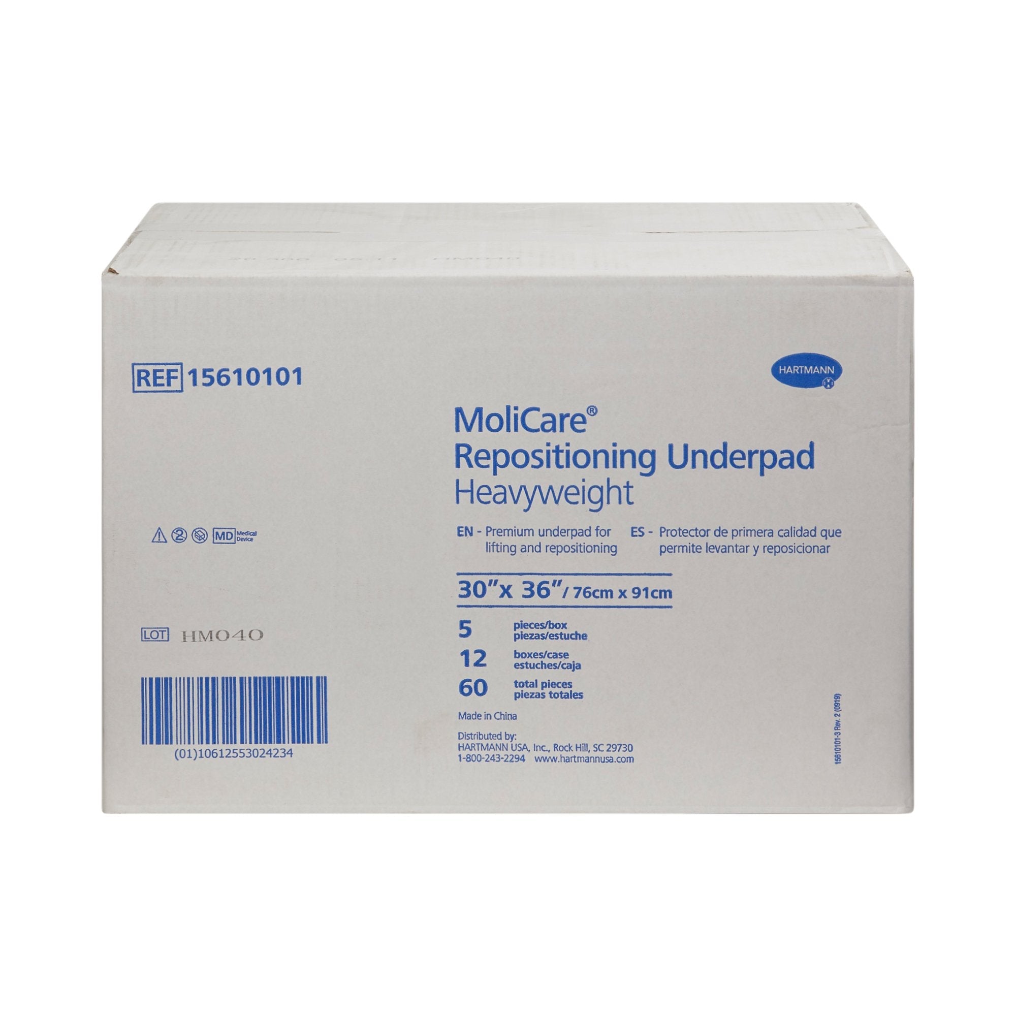 Disposable Underpad MoliCare 30 X 36 Inch Polymer Heavy Absorbency, Packaging Type- Case