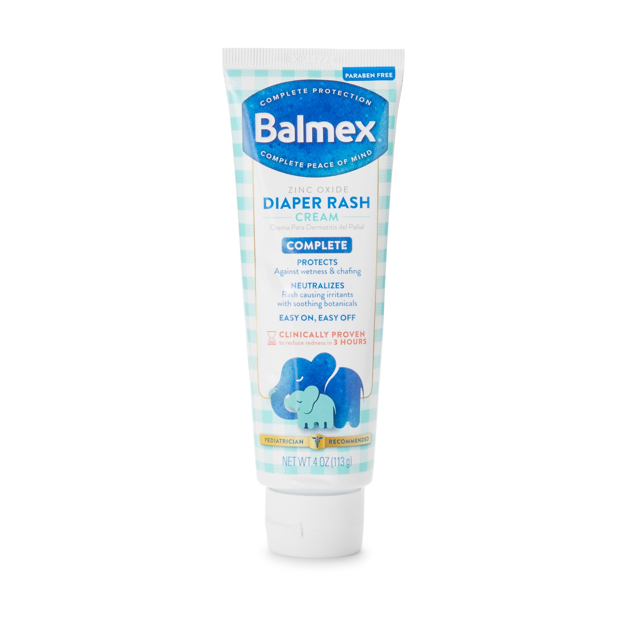 Diaper Rash Treatment Balmex 4 oz. Tube Scented Cream, Packaging Type- Case