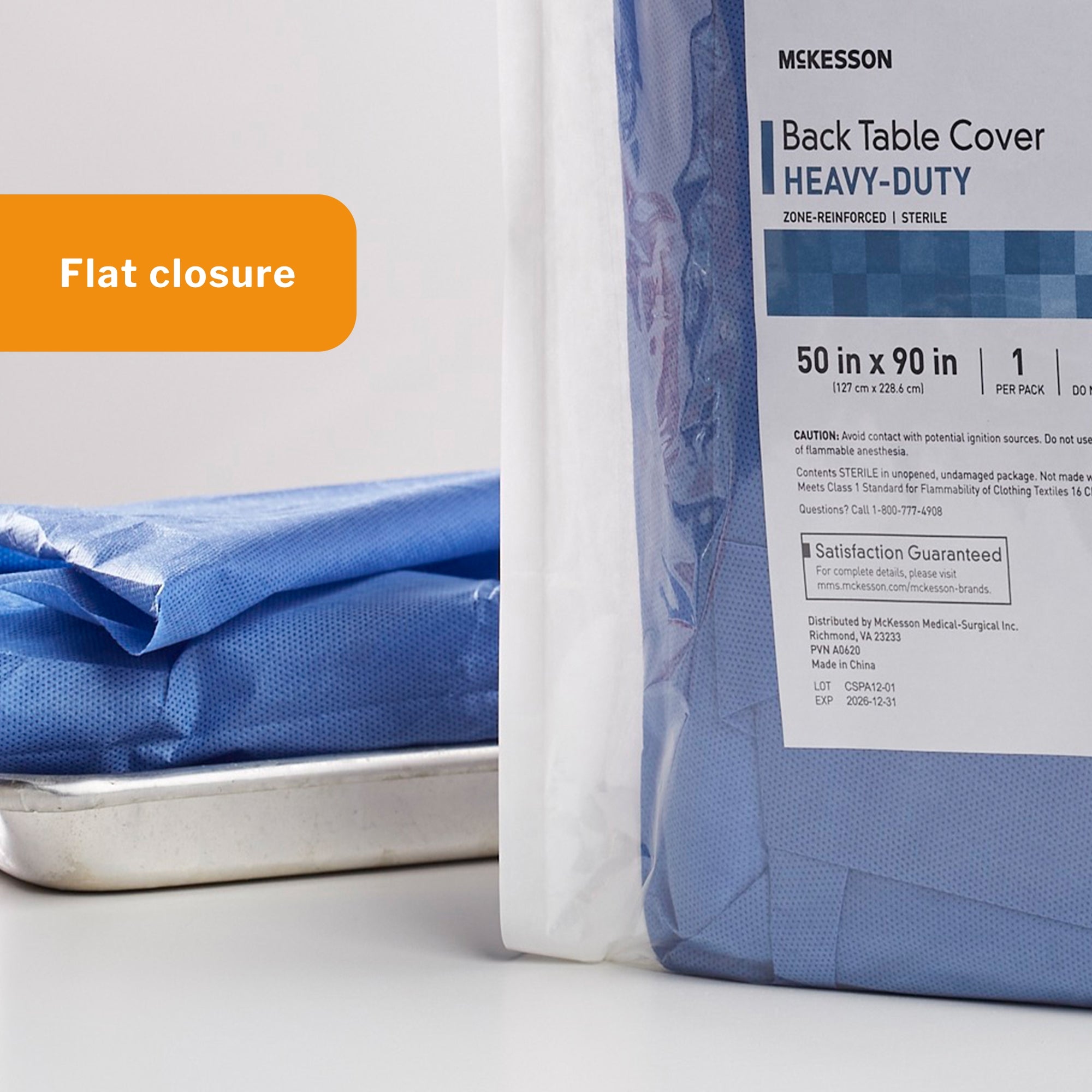Table Drape McKesson 50 X 90 Inch For Back Table, Packaging Type- Case
