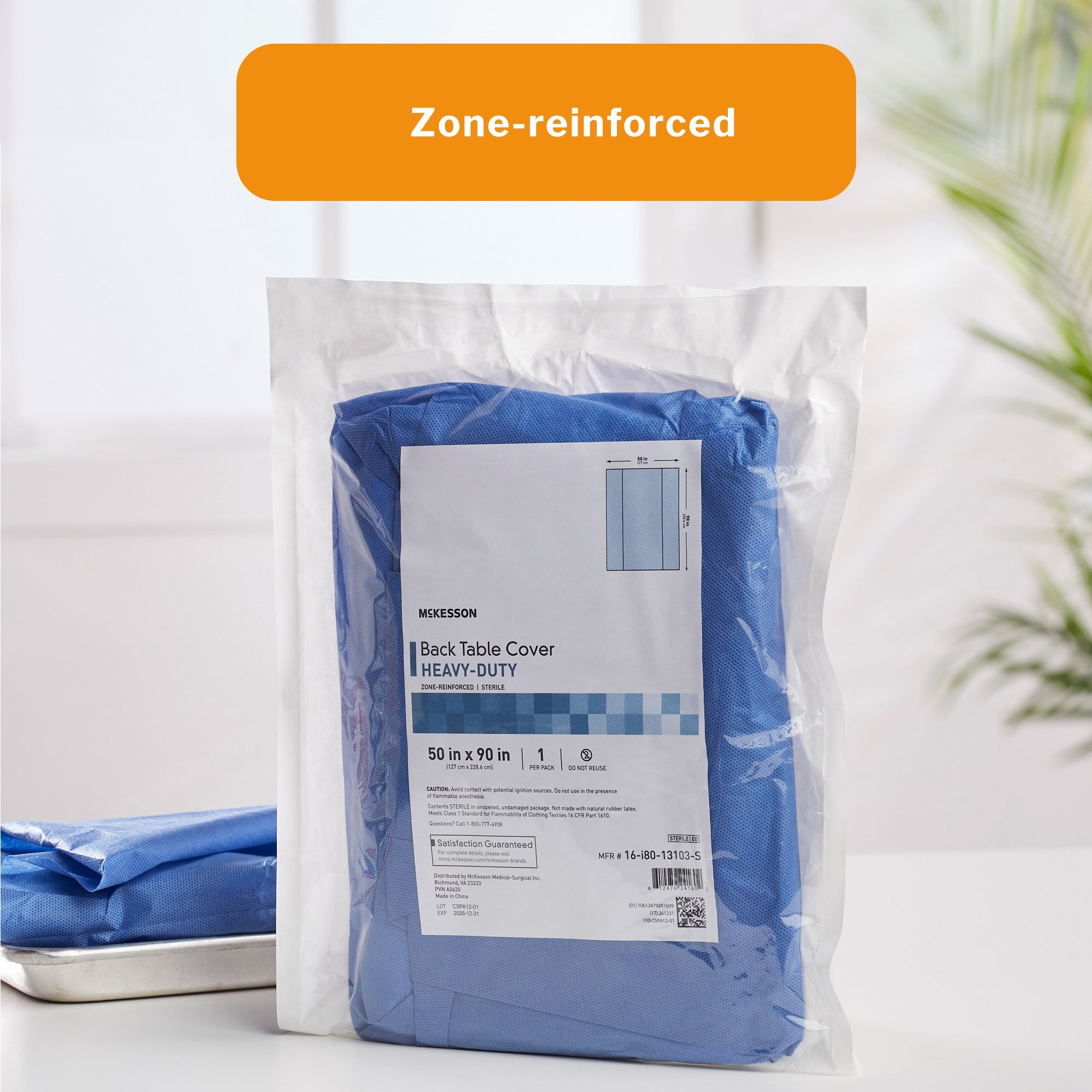 Table Drape McKesson 50 X 90 Inch For Back Table, Packaging Type- Case