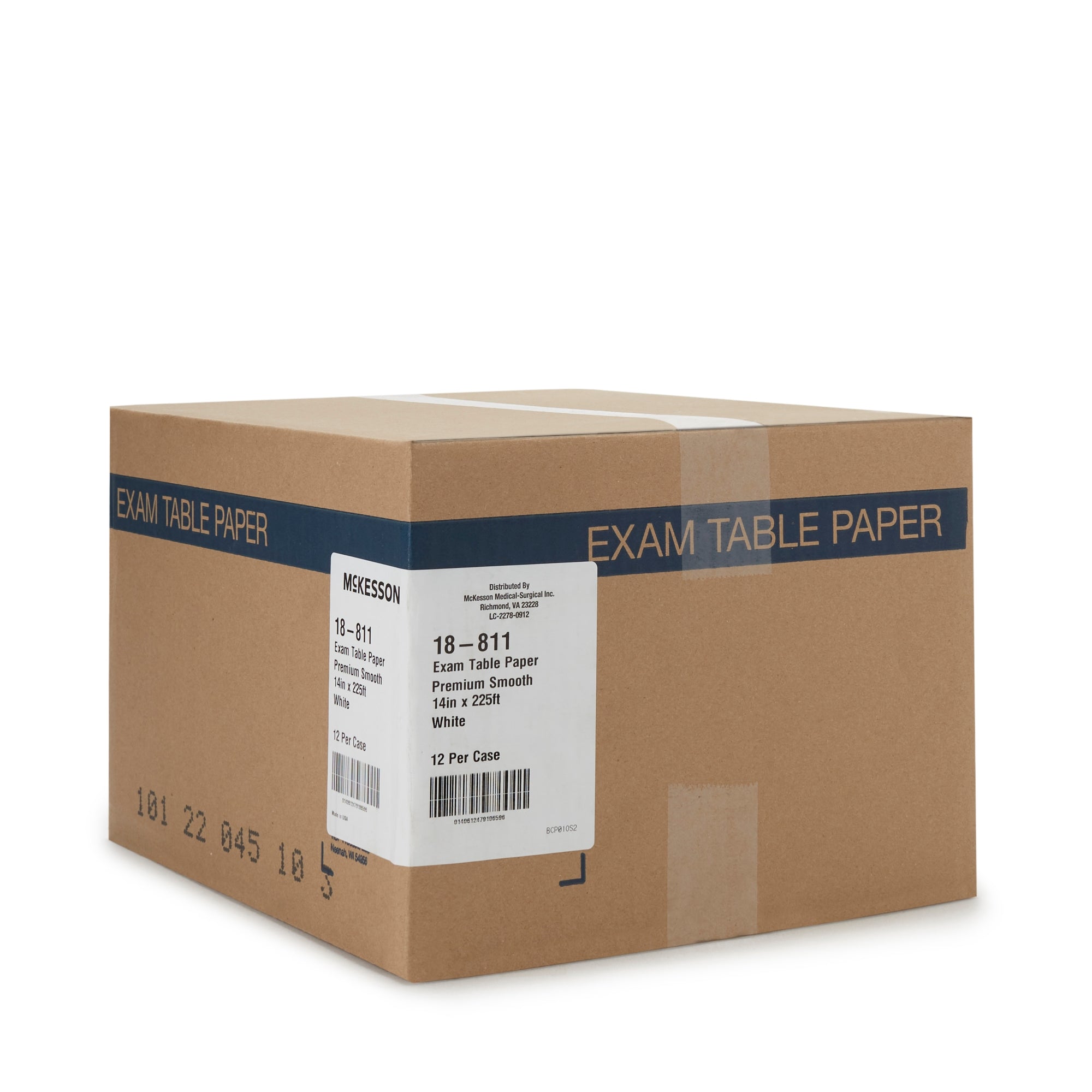 Table Paper McKesson 14 Inch Width 225 Foot Length White Smooth, Packaging Type- Case