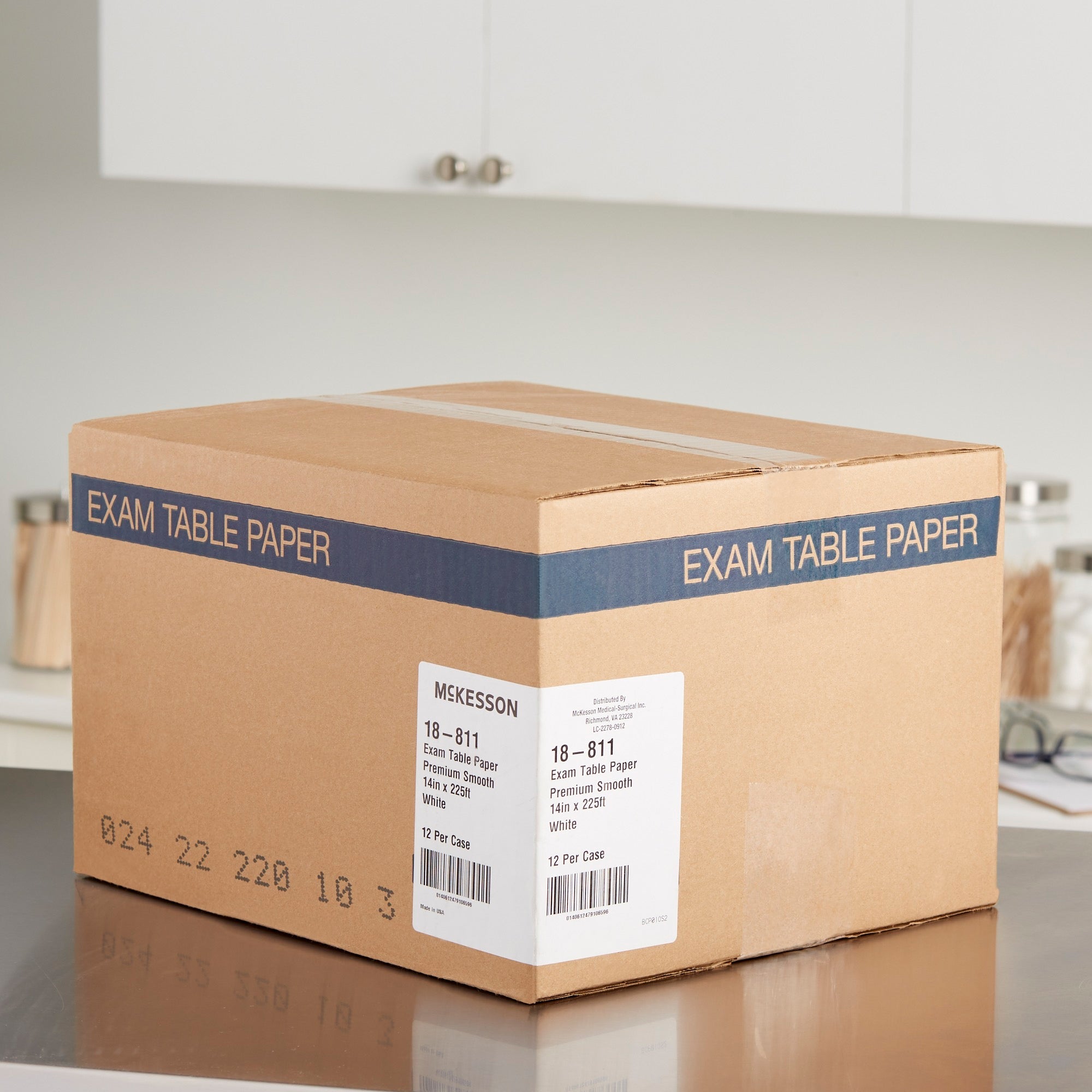 Table Paper McKesson 14 Inch Width 225 Foot Length White Smooth, Packaging Type- Case