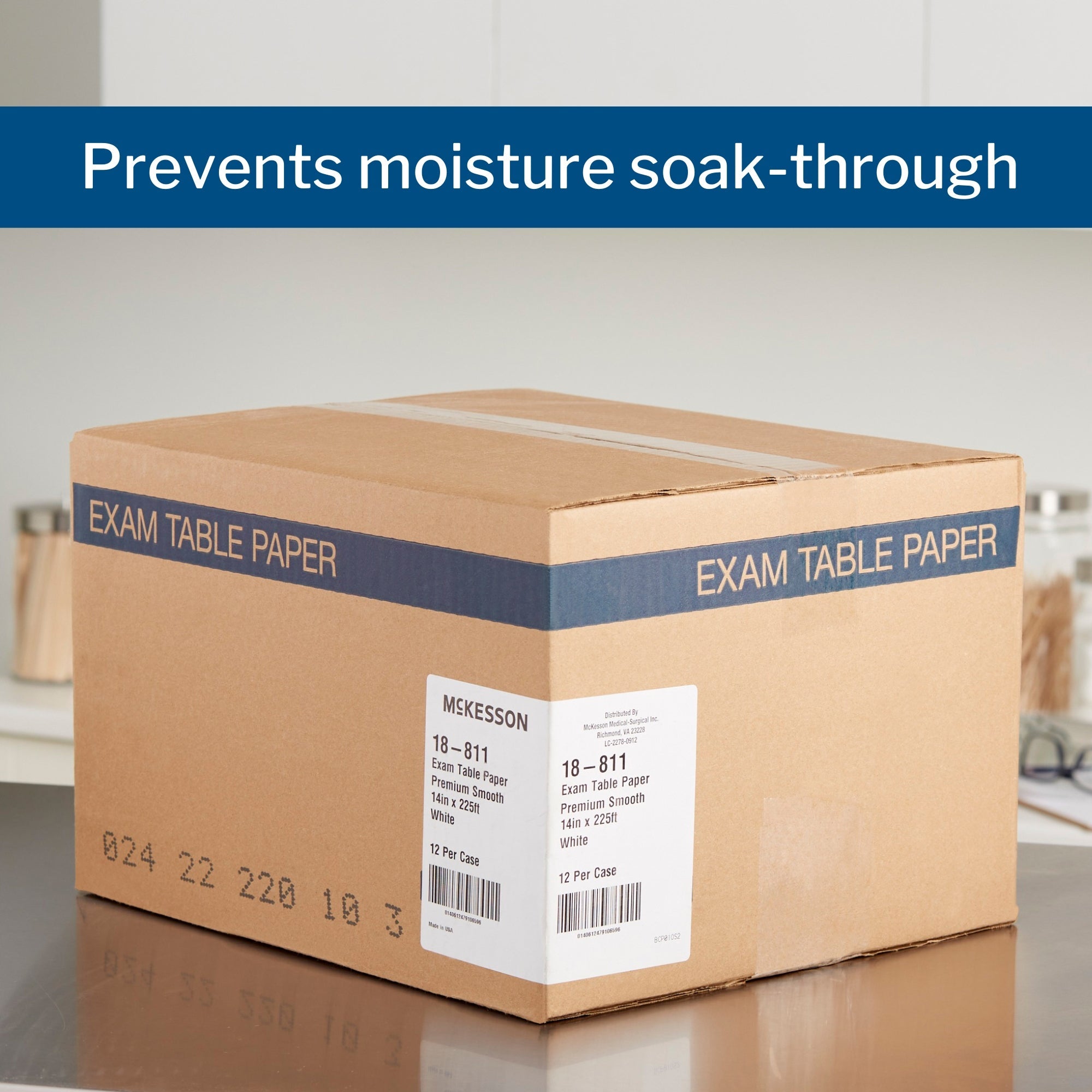 Table Paper McKesson 14 Inch Width 225 Foot Length White Smooth, Packaging Type- Case
