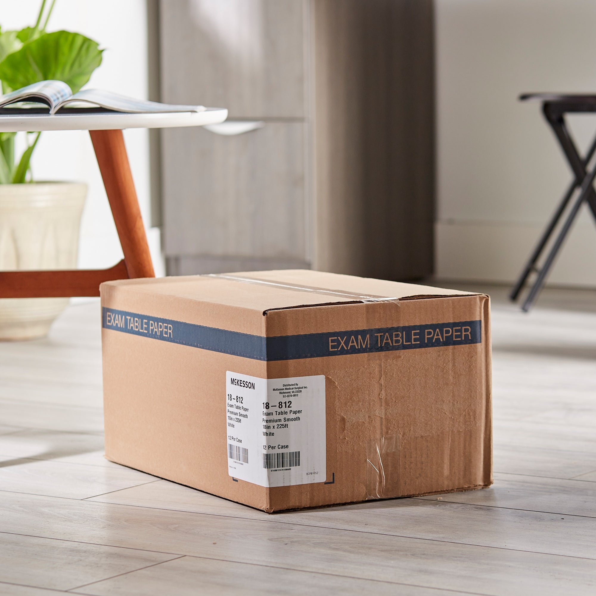 Table Paper McKesson 18 Inch Width 225 Foot Length White Smooth, Packaging Type- Case