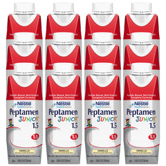 Pediatric Tube Feeding Formula Peptamen Junior 1.5 Vanilla Flavor 250 mL Carton Liquid Whey Protein Impaired GI Function  | Each