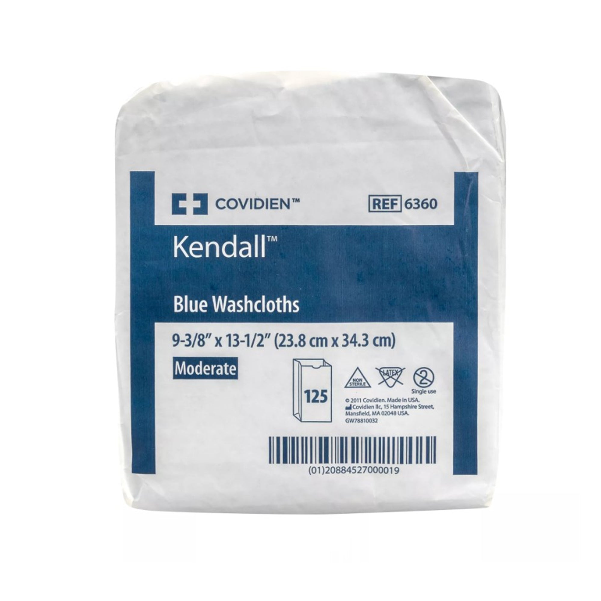 Washcloth Versalon 9-3/8 X 13-1/2 Inch Blue Disposable, Packaging Type- Case