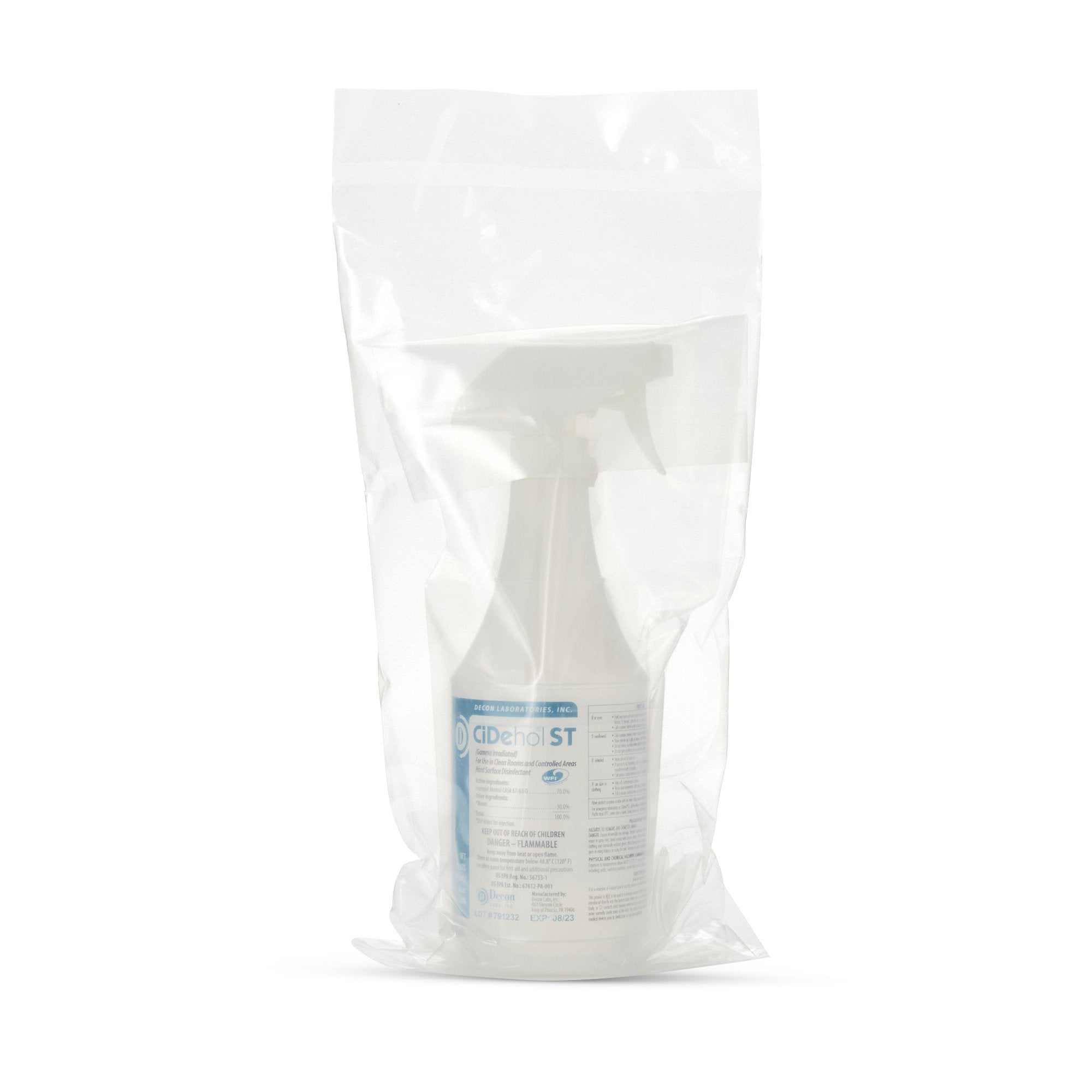 CiDehol® ST Surface Disinfectant Cleaner – 70% IPA Sterile Trigger Spray, 16 oz Bottle (Case of 12)