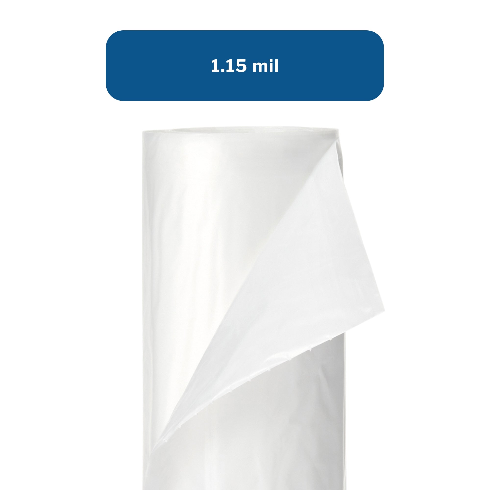 Bolsa de basura McKesson, 45 galones, LLDPE transparente, 1,15 milésimas de pulgada, 40 x 46 pulgadas, fondo con sello de estrella, rollo sin núcleo, tipo de embalaje: caja